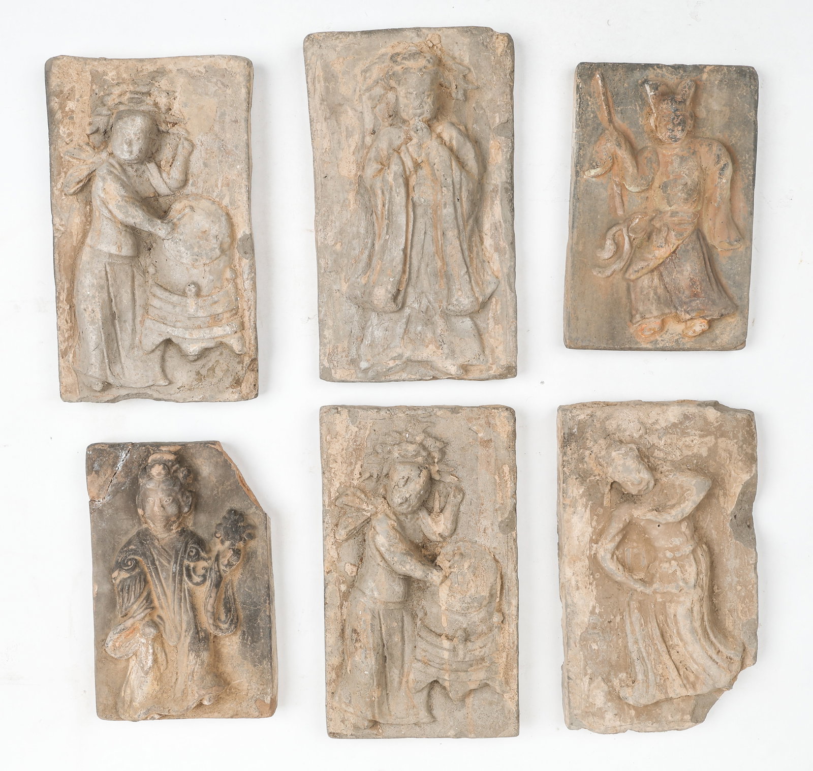 Very Rare 6 Chinese Terracotta Architectural Reliefs, Possibly Tang-Song Dynasty or Later (1 of 5)