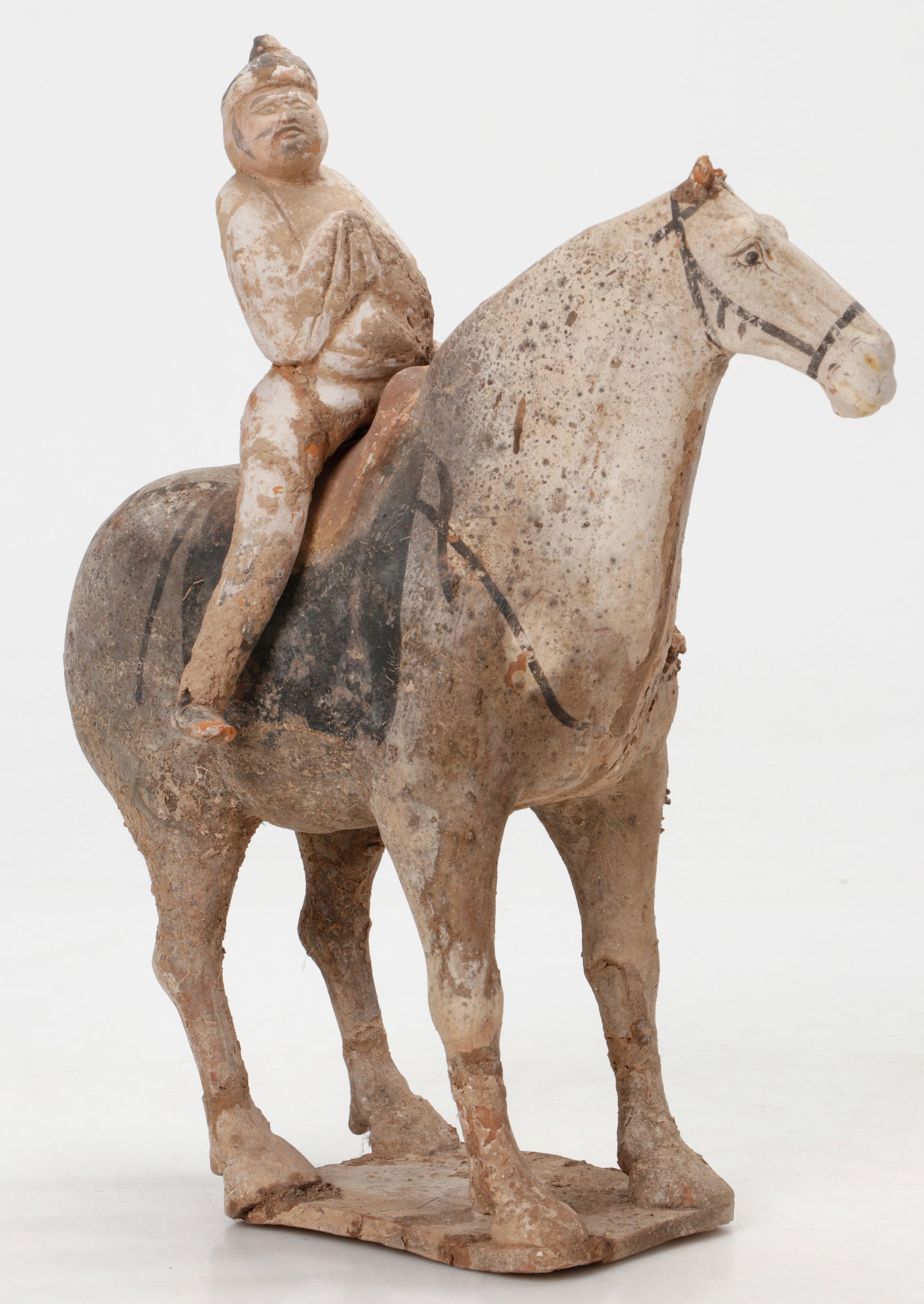 Chinese Tang Dynasty Polychrome Horse And Rider (1 of 5)