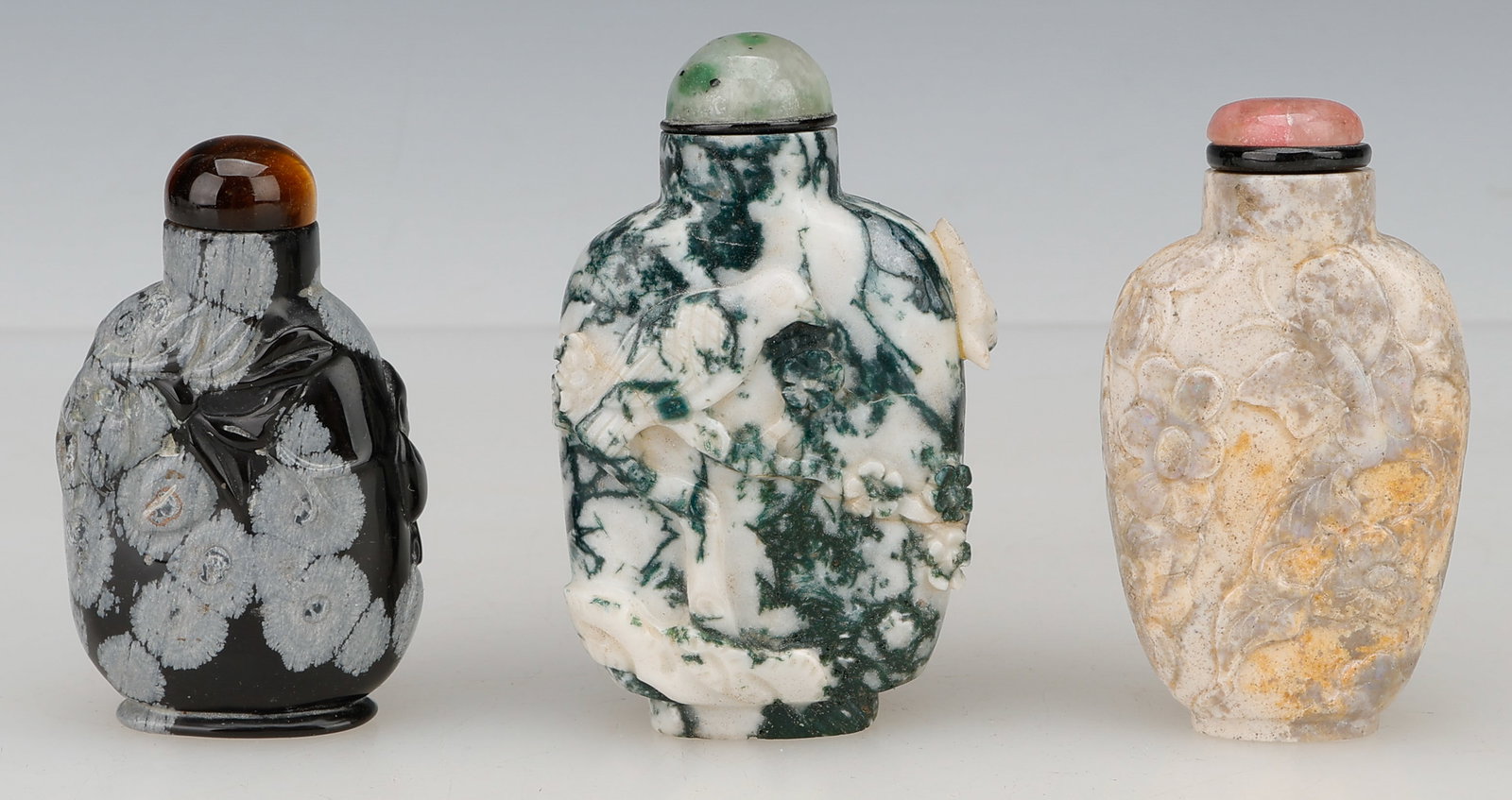 3 Rare Chinese Snuff Bottles, Early 20th Century (1 of 5)