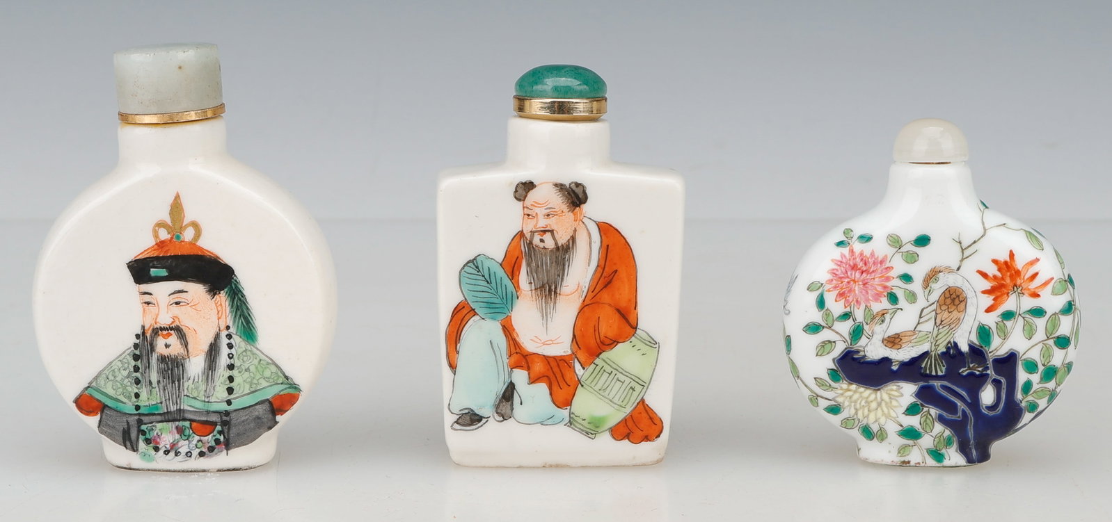 3 Chinese Porcelain Snuff Bottles, Late Qing Dynasty Through Republic Period, C. 1880-1930 (1 of 5)