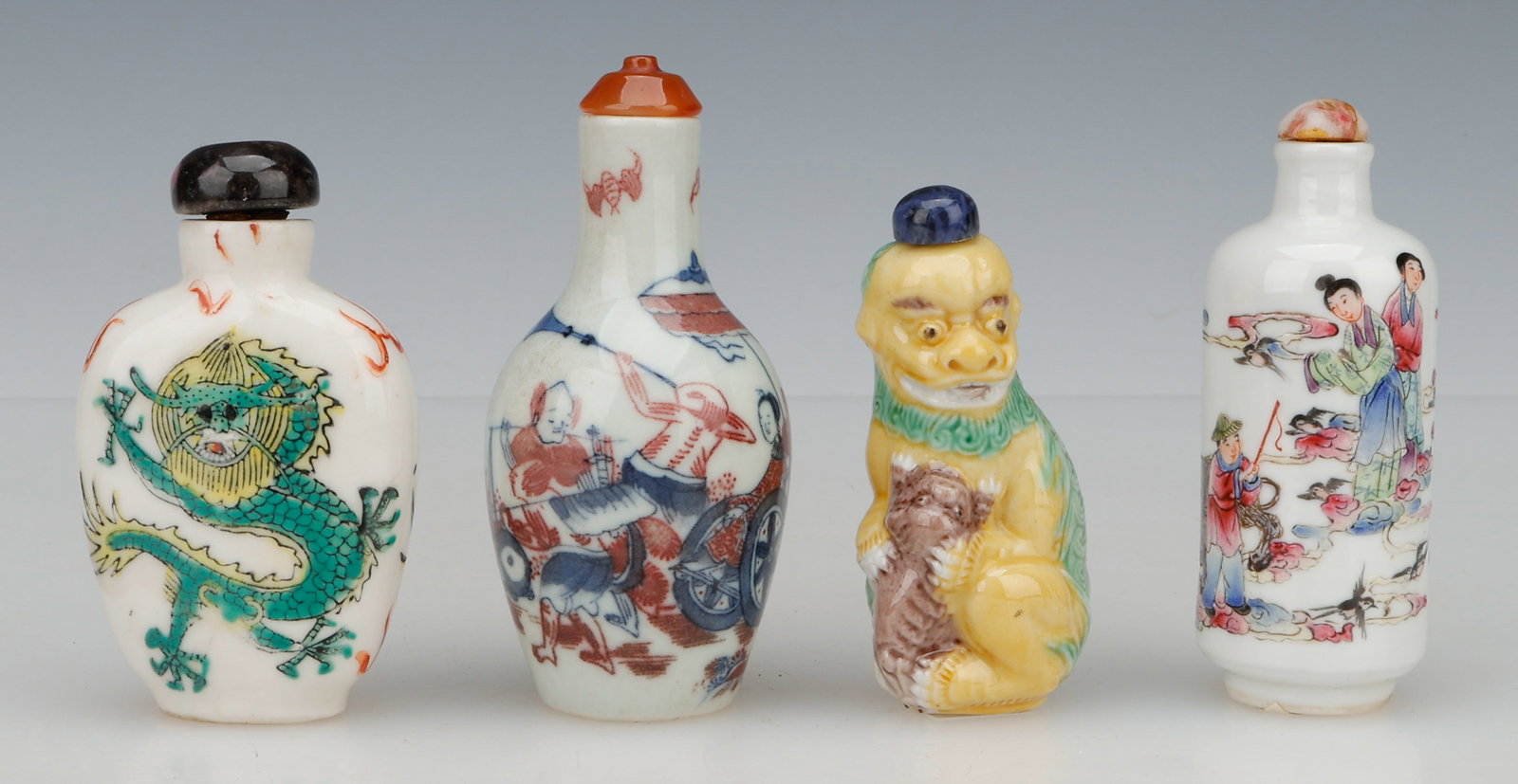4 Chinese Porcelain Snuff Bottles, 19th Century (1 of 4)