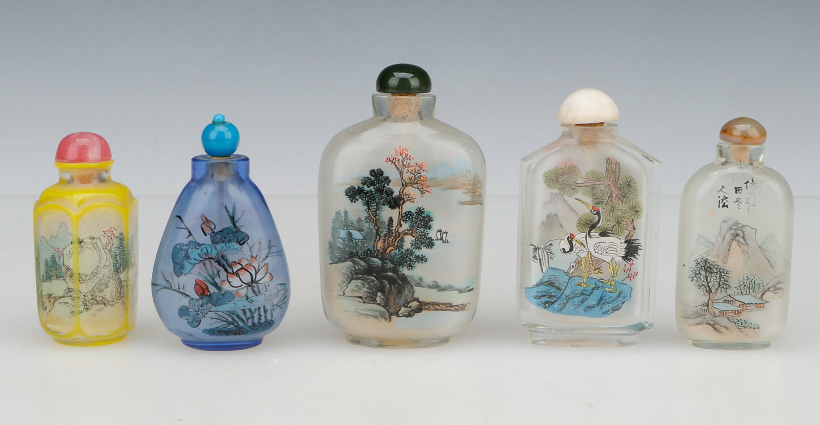 5 Chinese Interior Painted Snuff Bottles (1 of 4)