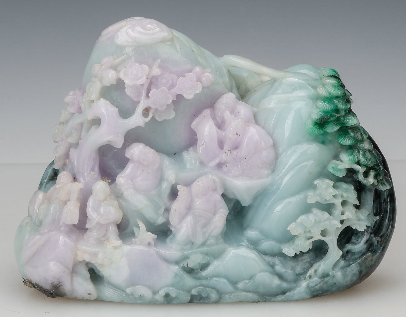 Rare Large Chinese Carved Jadeite Boulder, Republic Period or Earlier (1 of 6)