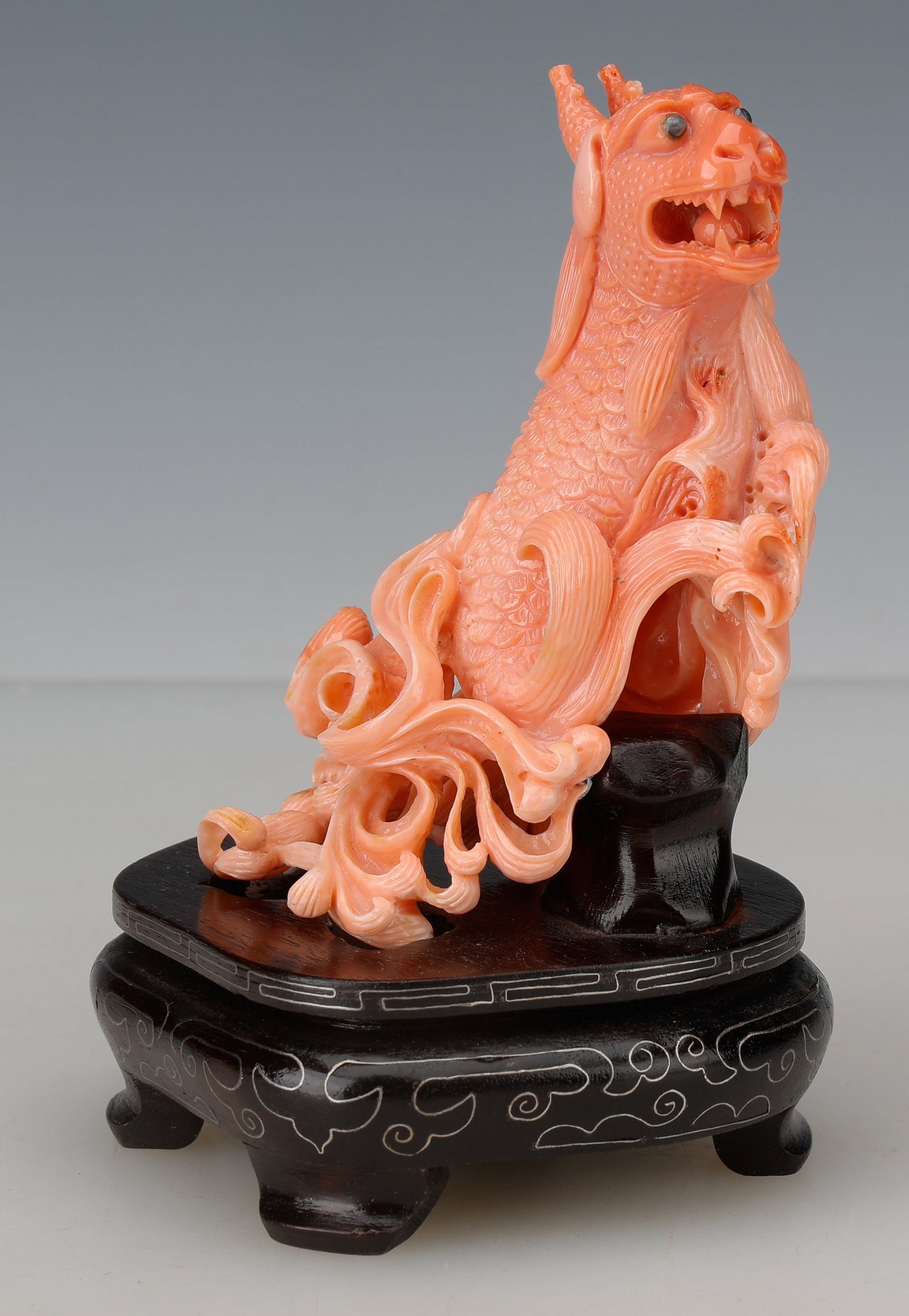 Carved Coral Figure of Sea Aoyu, H: 4.5" (11 cm) (1 of 6)