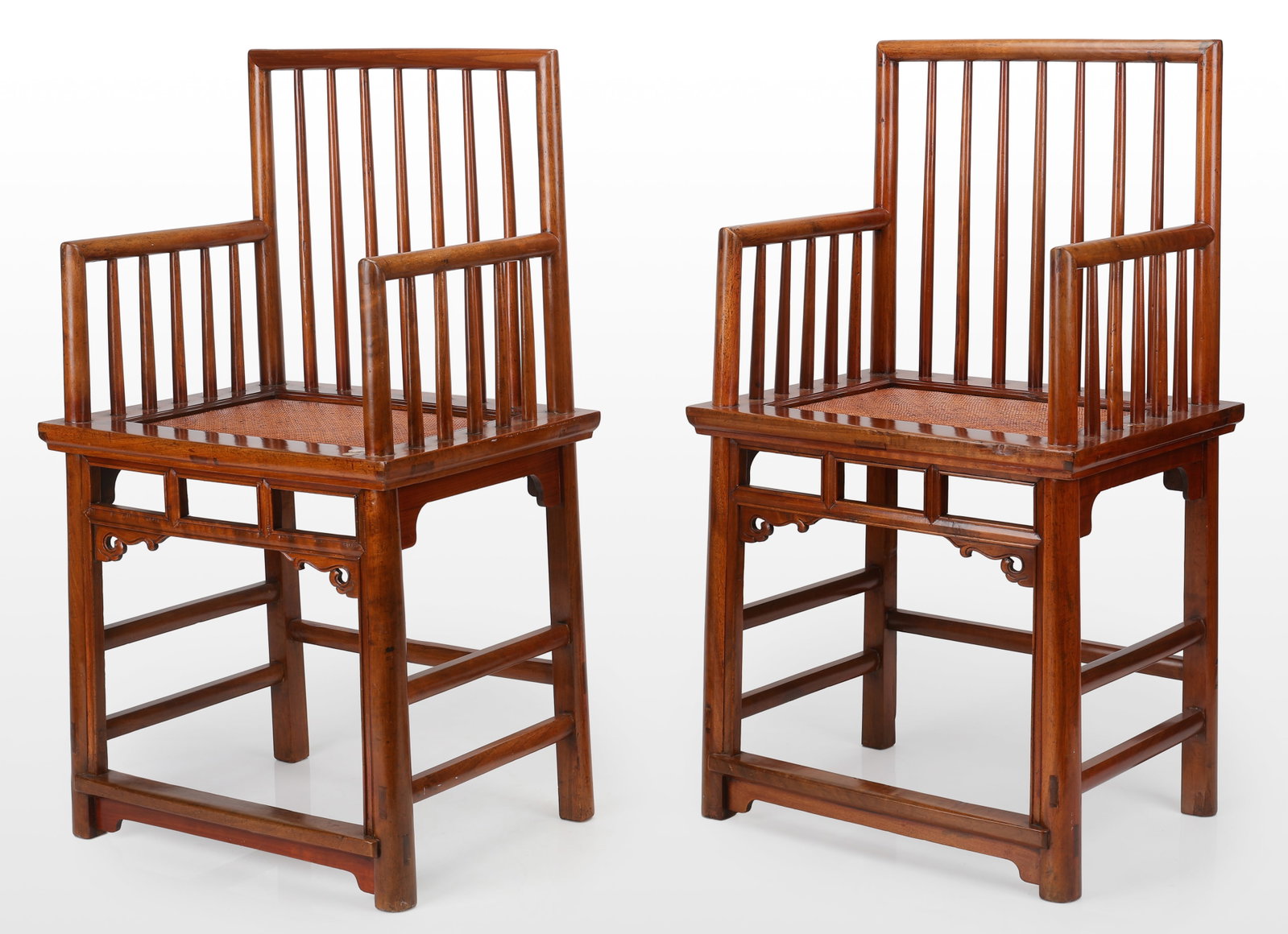 Pair Of Chinese Yumu Spindle-Back Chairs, Shanxi Province, 19th C. (1 of 8)