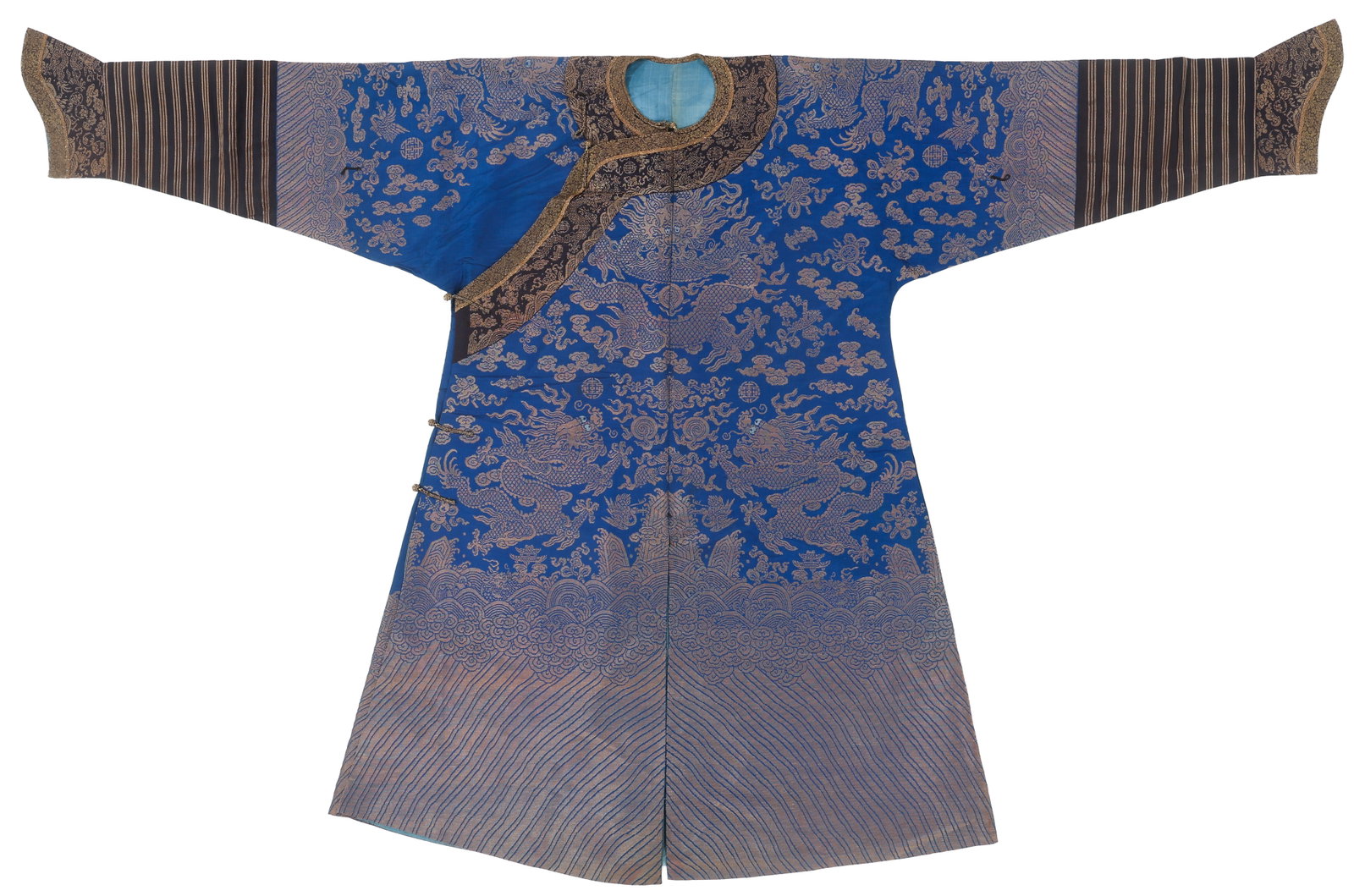 Chinese Brocade Silk Jifu Dragon Robe, Qing Dynasty (1 of 4)