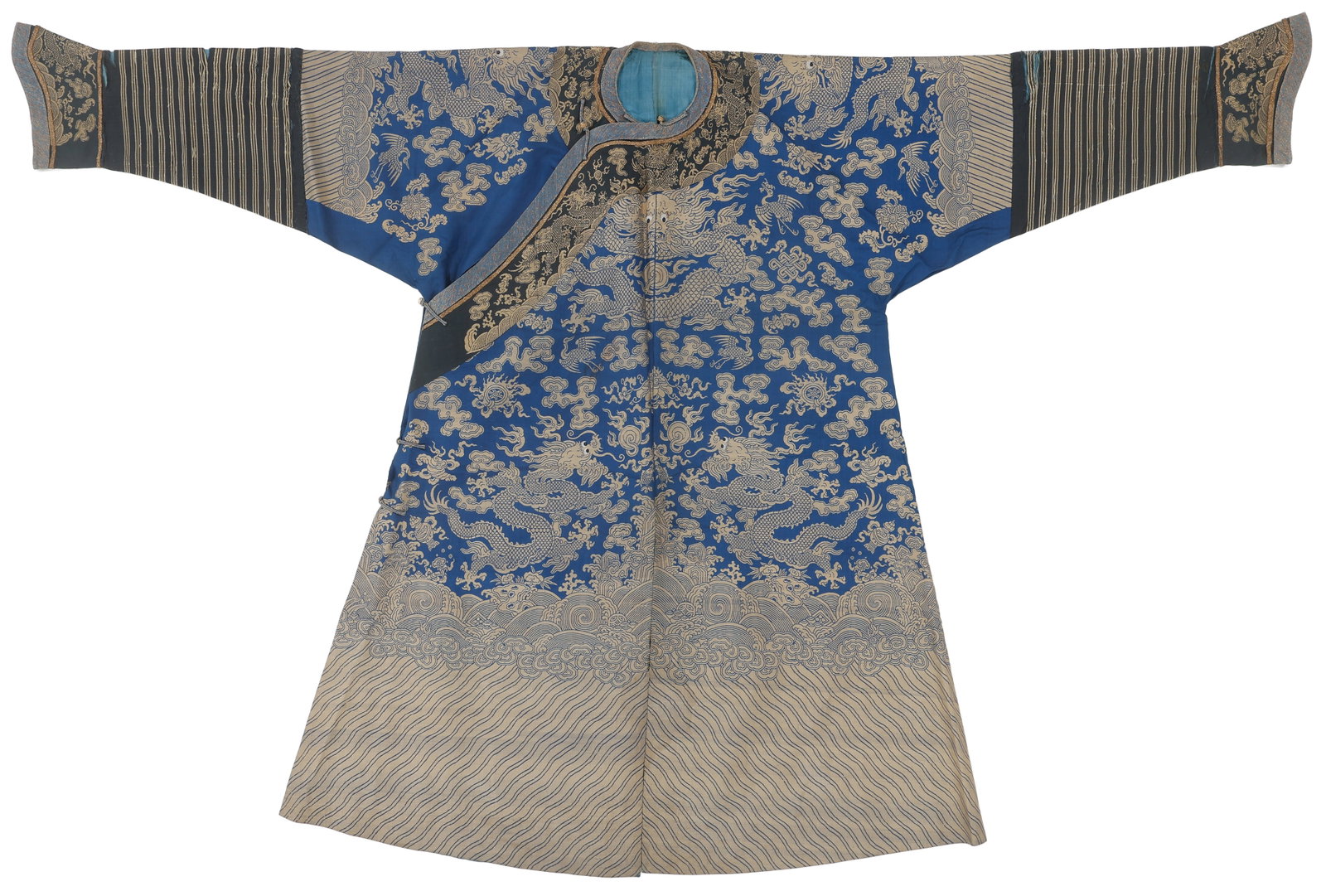 Chinese Brocade Silk Jifu Formal Court Dragon Robe, Qing Dynasty (1 of 4)