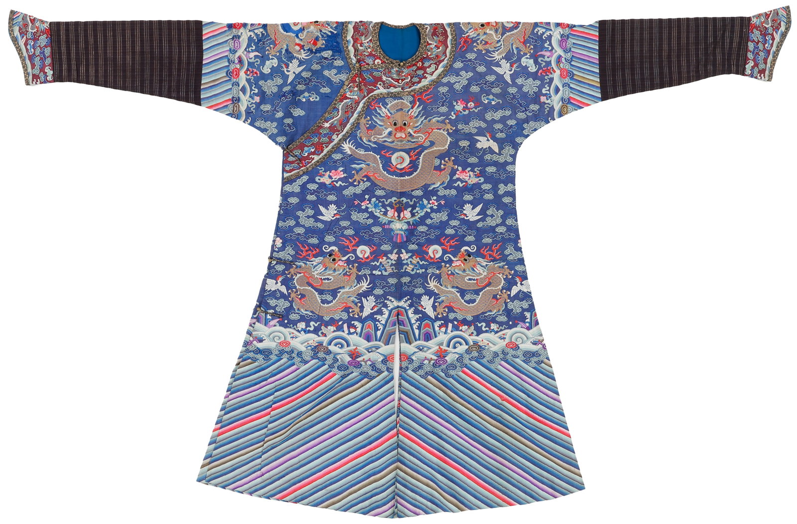 Chinese Silk Five-Claw Dragon Court Robe, Qing Dynasty (1 of 5)
