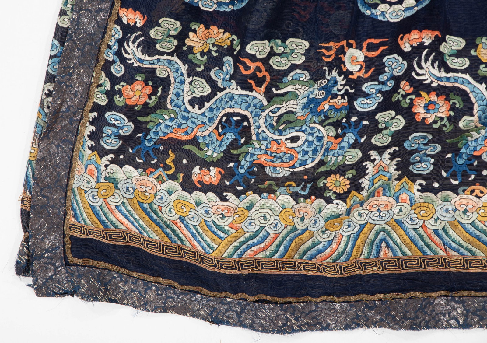 A Chinese Five-Clawed Dragon Silk Gauze Jifu Court Robe - 5