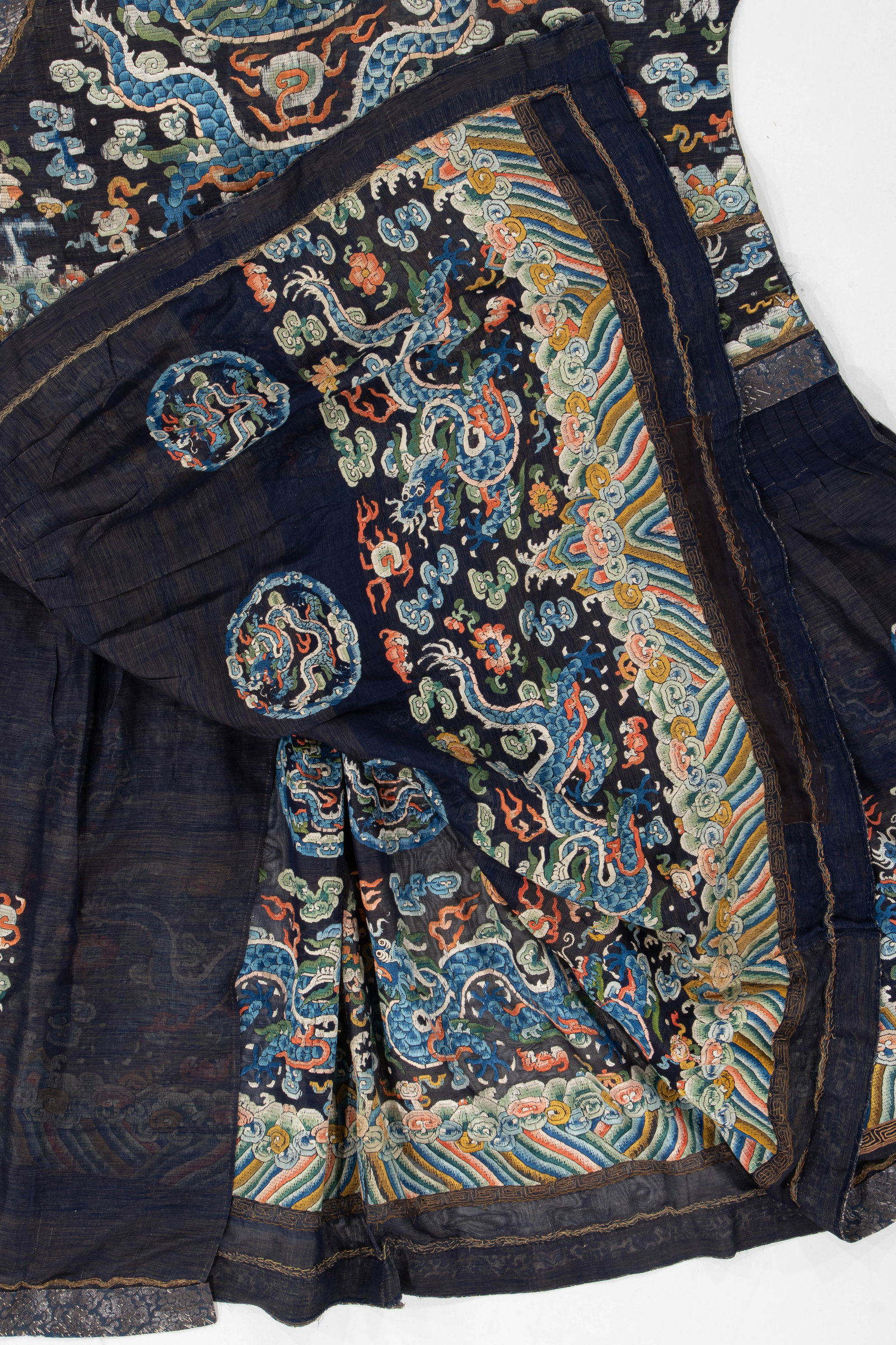 A Chinese Five-Clawed Dragon Silk Gauze Jifu Court Robe - 6