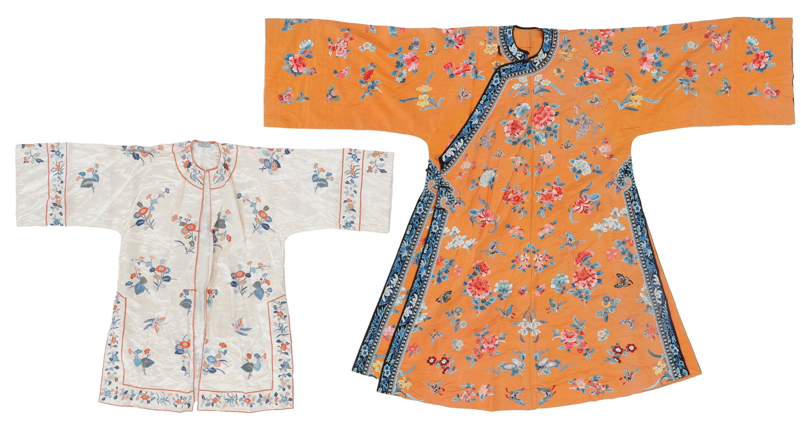 Two Chinese Silk Embroidered Woman's Robes, Early 20th C. (1 of 5)