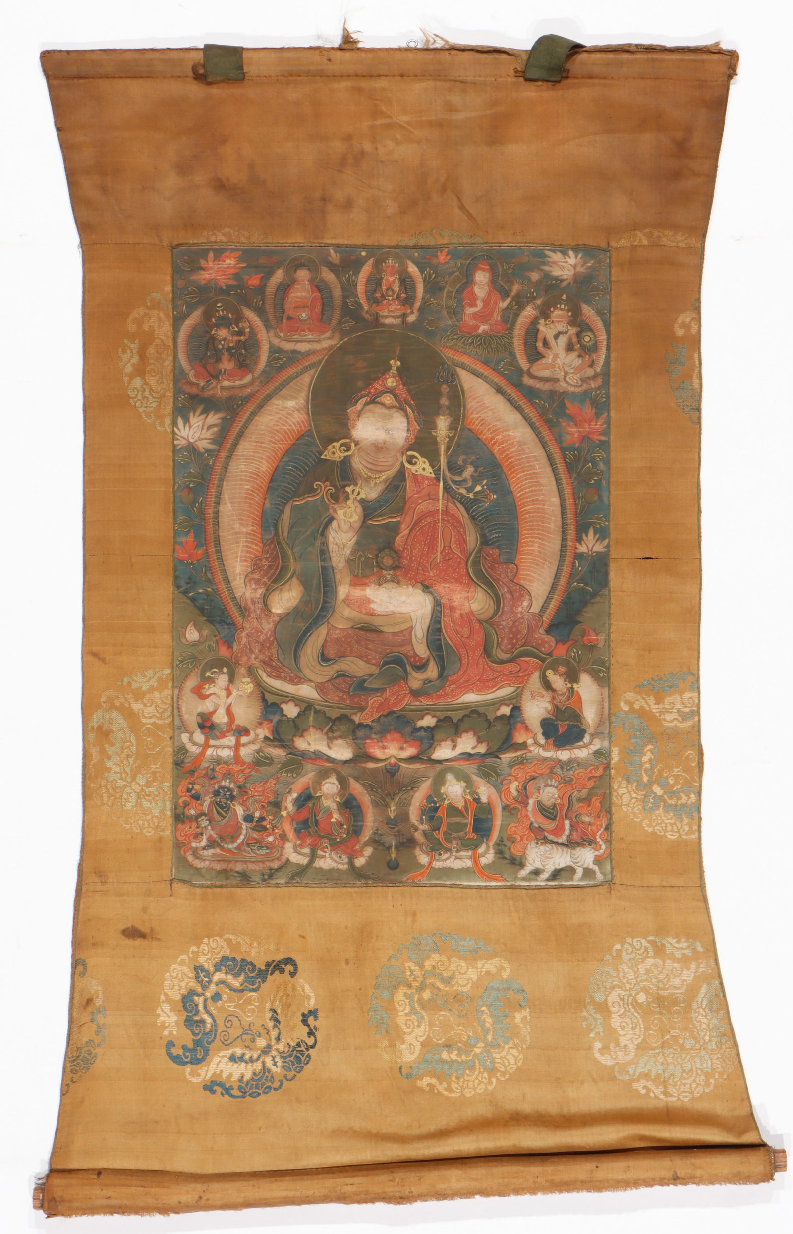 Antique Tibetan Thangka Of Padmasambhava, C.18th-19th C. (1 of 5)