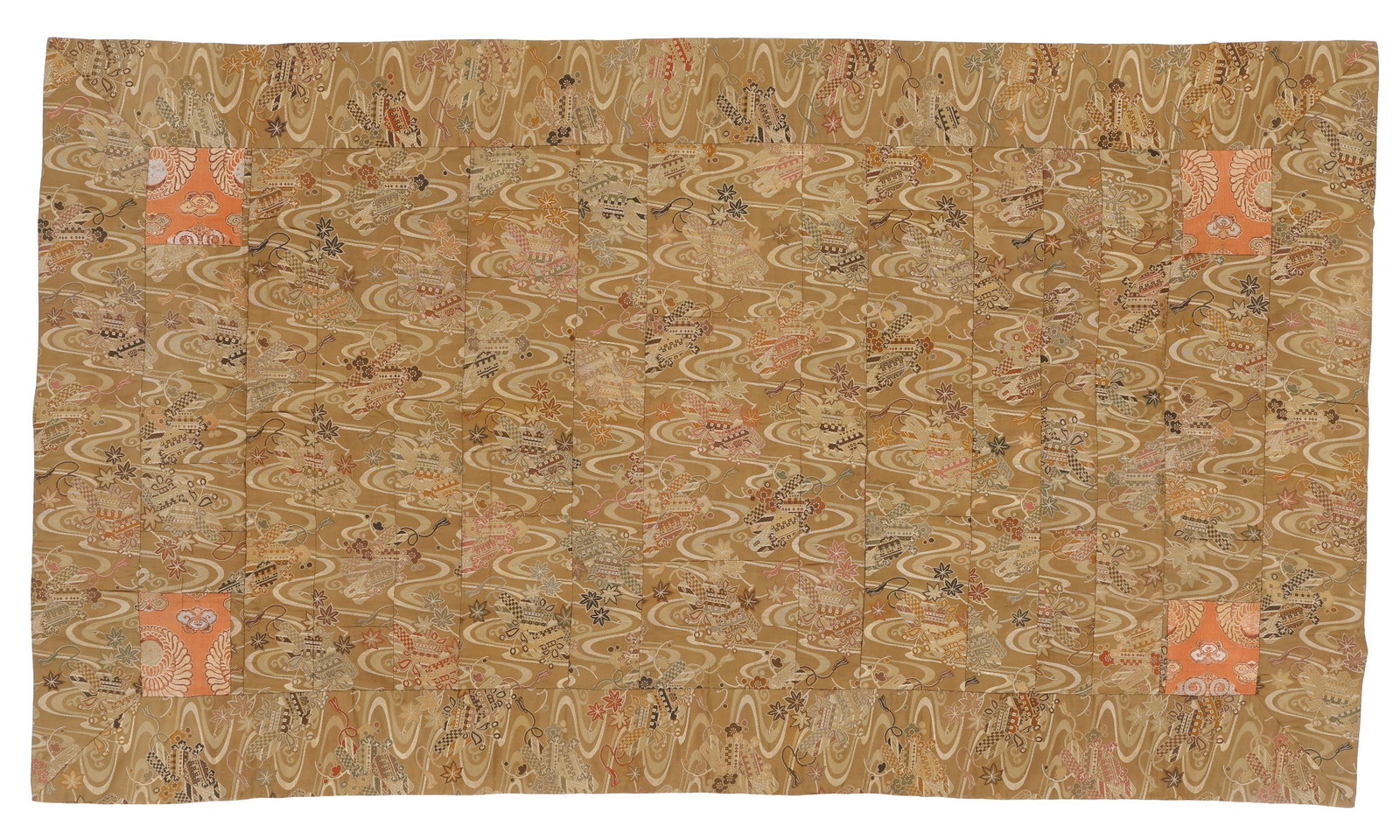 Japanese Brocade Silk Buddhist Kesa, Mid 19th C. (1 of 3)