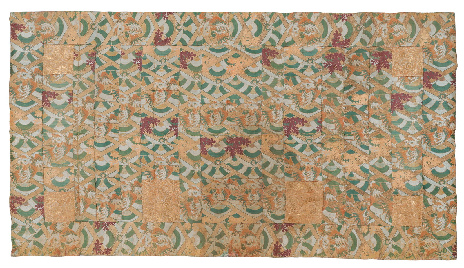 Japanese Brocade Silk Buddhist Kesa, Mid 19th C. (1 of 3)