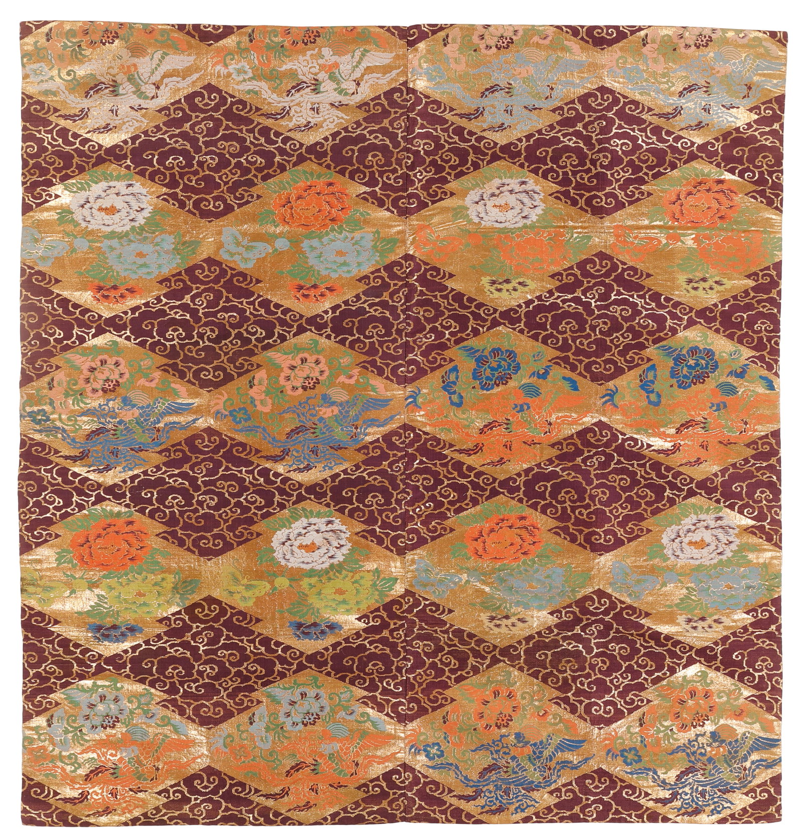 Japanese Brocade Silk Panel, Mid 19th C. (1 of 3)