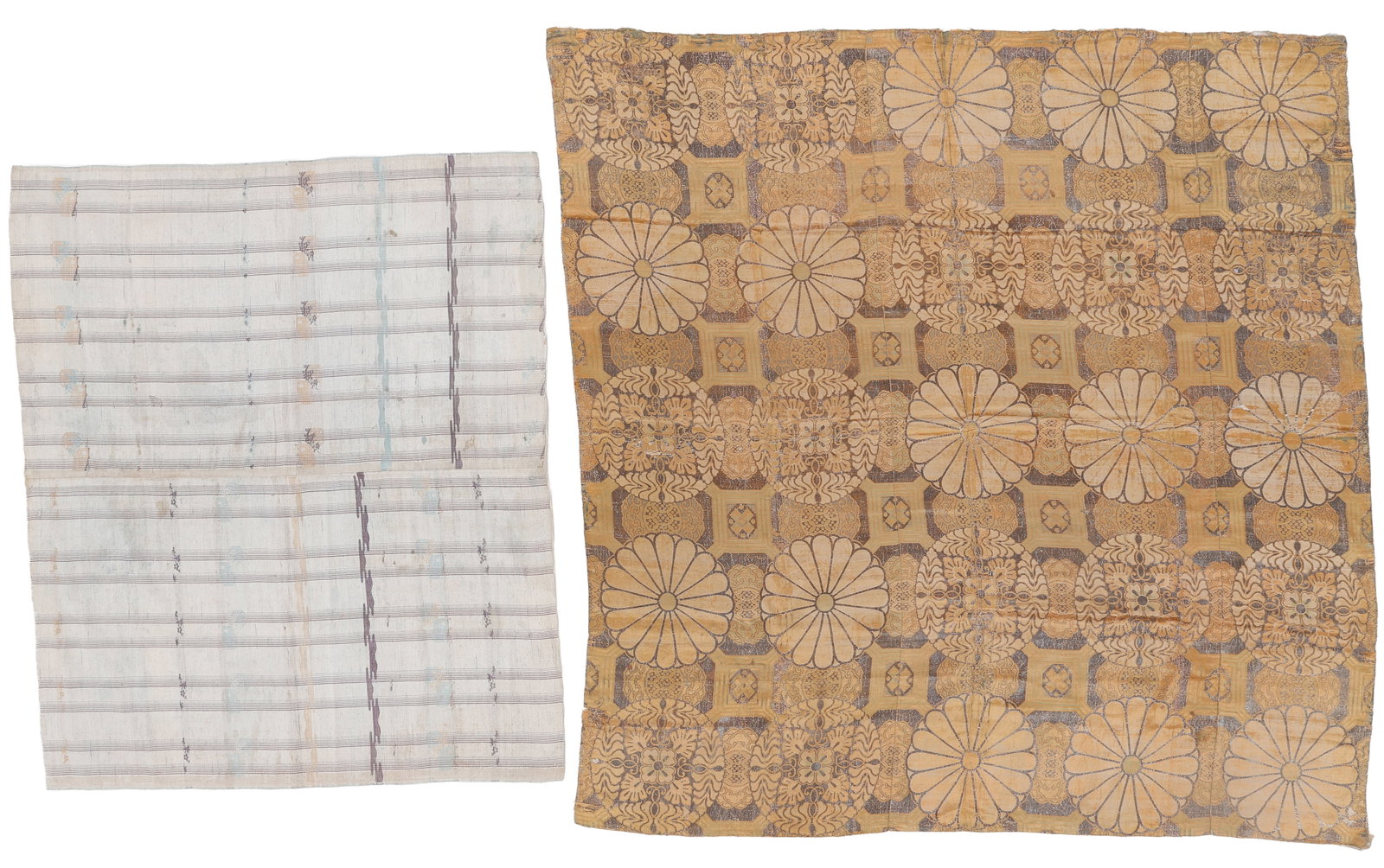 Japanese Silk Brocade and Kinran Panels, 18th/19th C. (1 of 6)