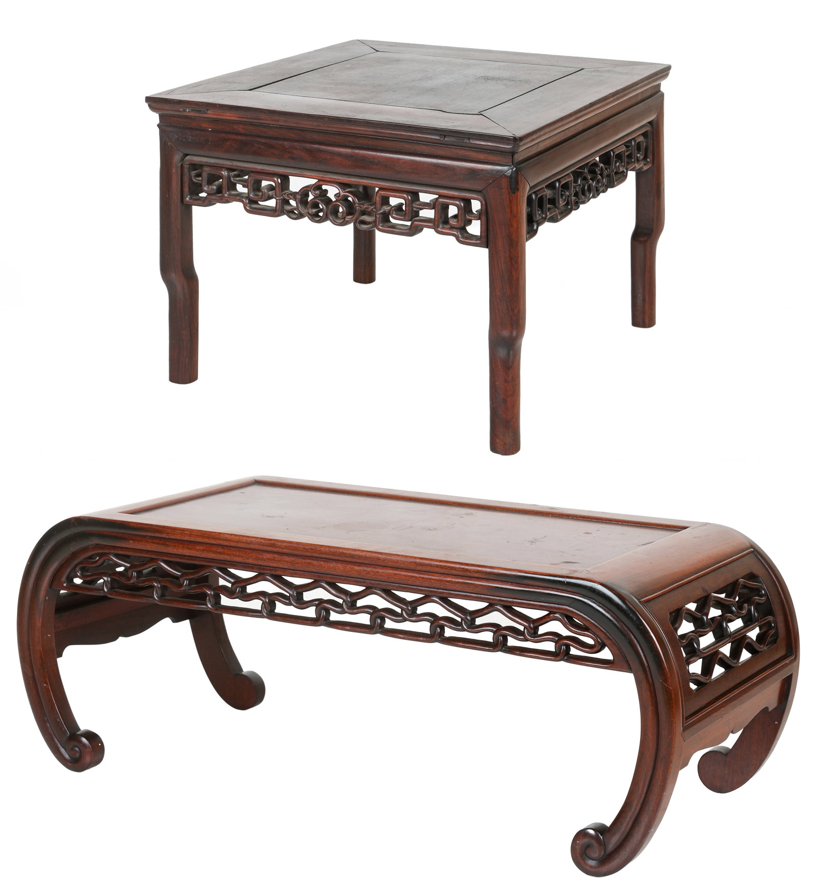 2 Chinese Wooden Low Tables, 19th Century (1 of 15)