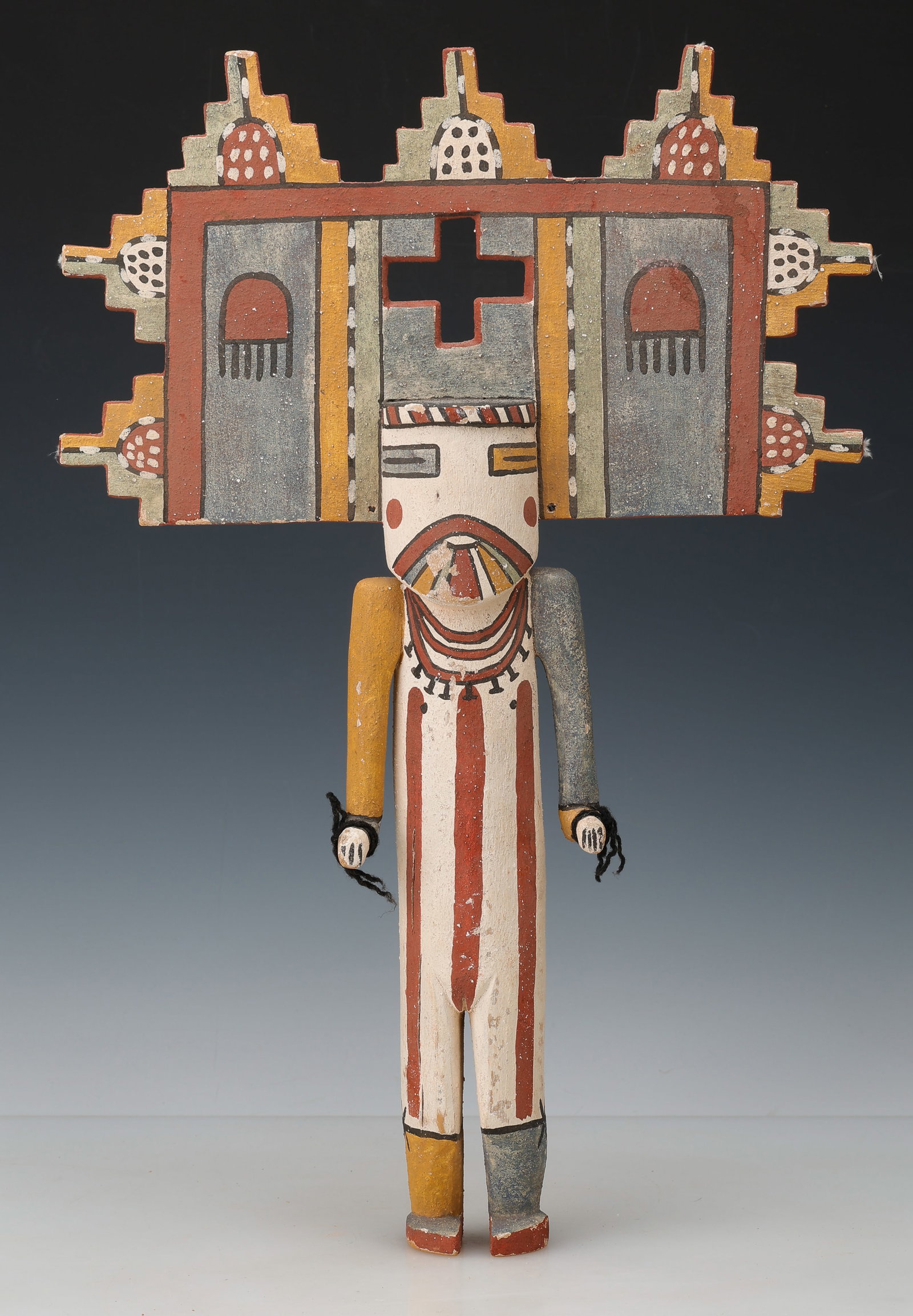 Large Old Shalako Mana Kachina Doll With Elaborate Tableta, H: 19.5" (1 of 5)
