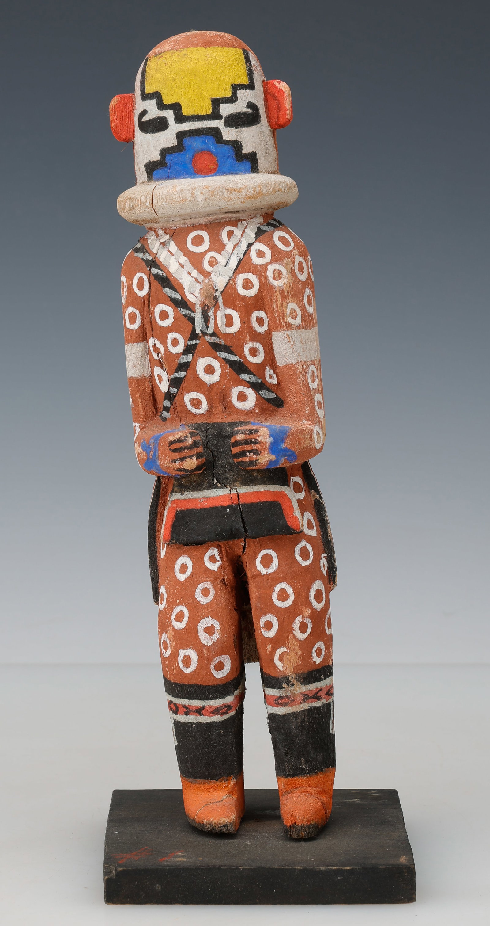 Hopi Polychrome Katsina Doll, Hilili Type Figure, Mid-20th C., H: 11" (1 of 4)