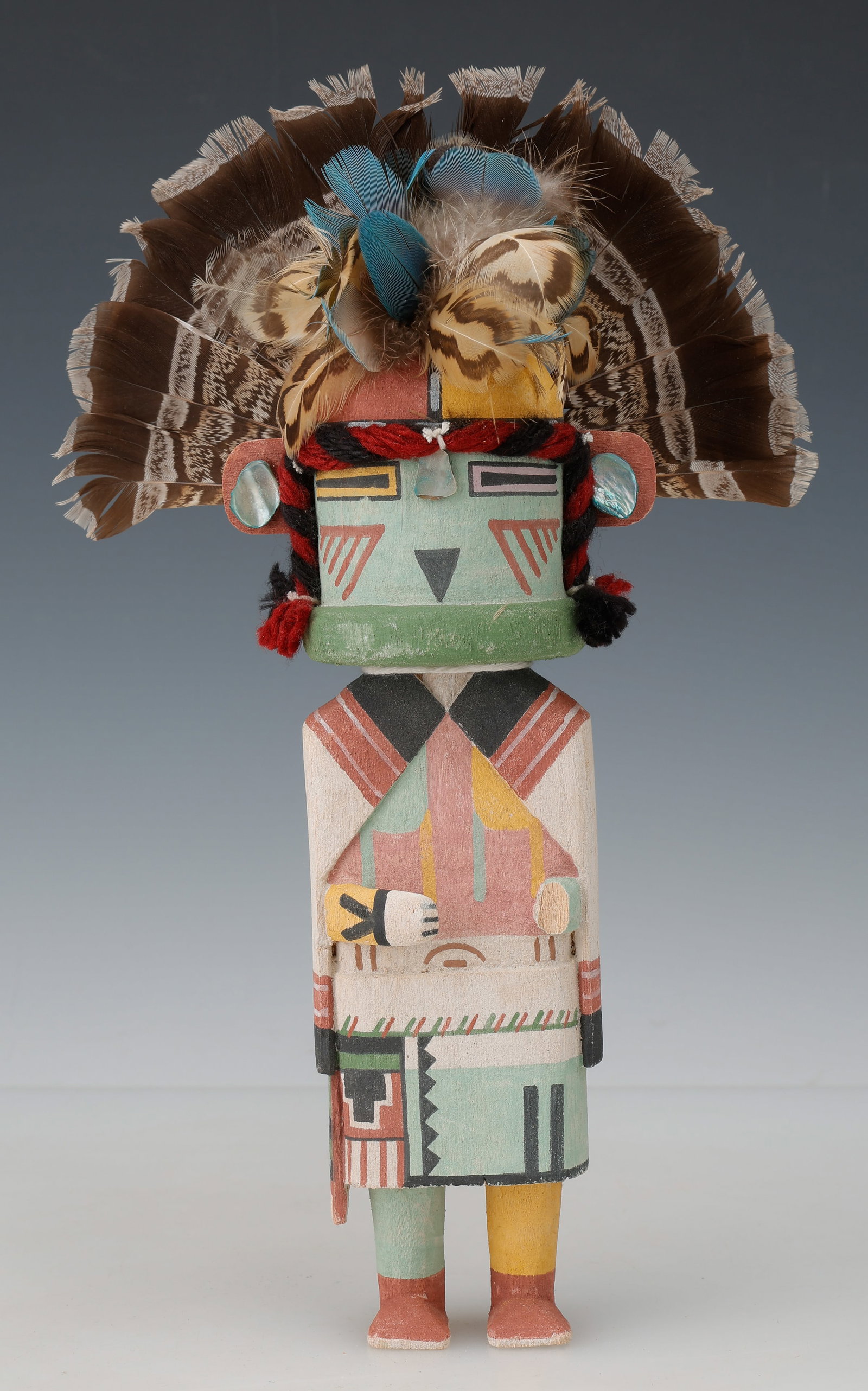 Jack Antone Signed Hopi Palhik Mana Kachina Doll, H: 12" (1 of 5)