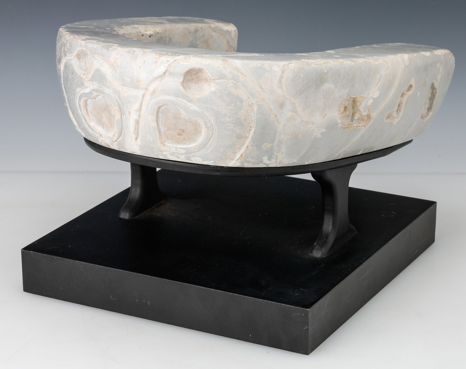 Pre-Columbian Veracruz Stone Ball Game Yoke With Birds of Prey, L: 14.6" (1 of 4)