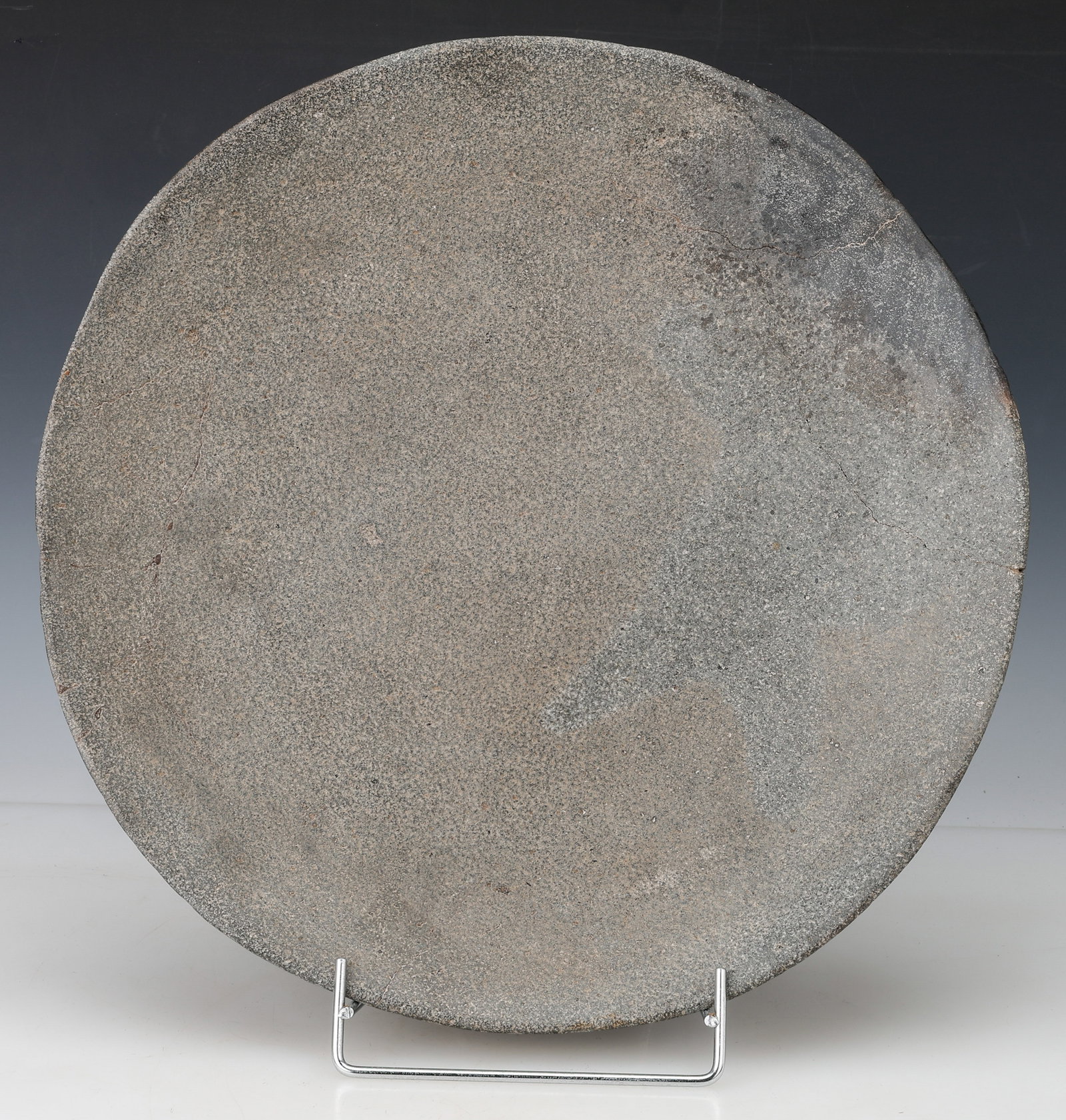 Pre-Columbian Chavin Monumental Ritual Stone Dish, 1200 BCE, Diam. 17" (1 of 3)