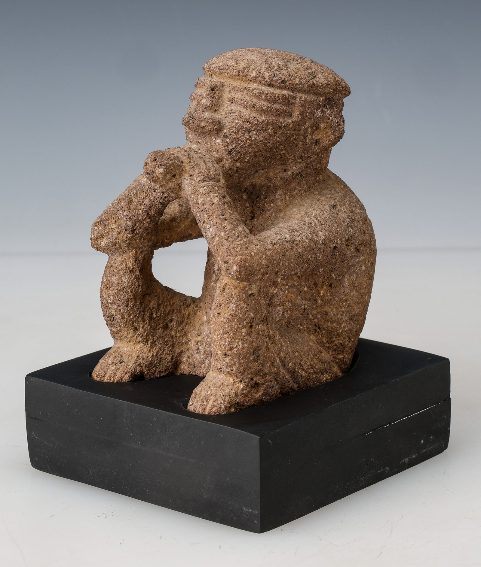 Pre-Columbian "Sukia" Smoking Shaman Stone Figure, Atlantic Watershed Region (1 of 5)