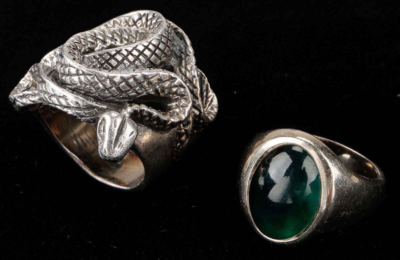 2 Hopi Silver Rings, Weight: 54g (1 of 4)