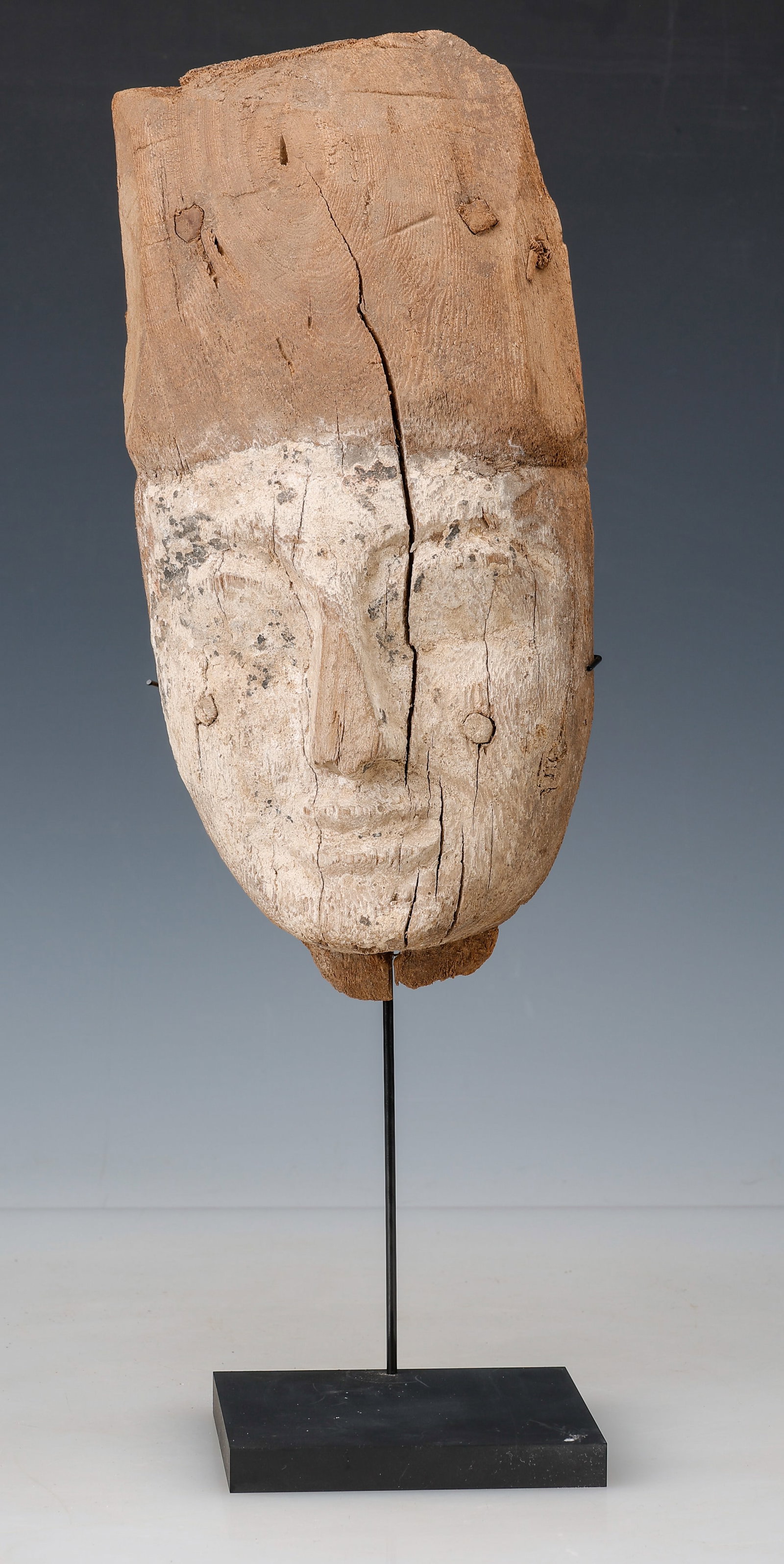 Egyptian Cedar Wood Sarcophagus Mask, Late Dynastic Period, 26th Dynasty to Ptolemaic period, ca. (1 of 4)