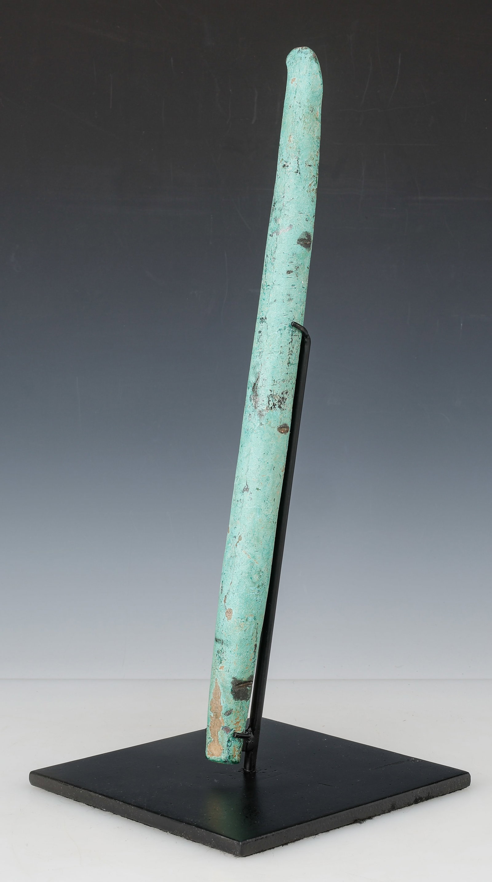 Large Gangetic Culture Bronze Weapon, Bar-Like Celt, Ht. 18" (1 of 4)