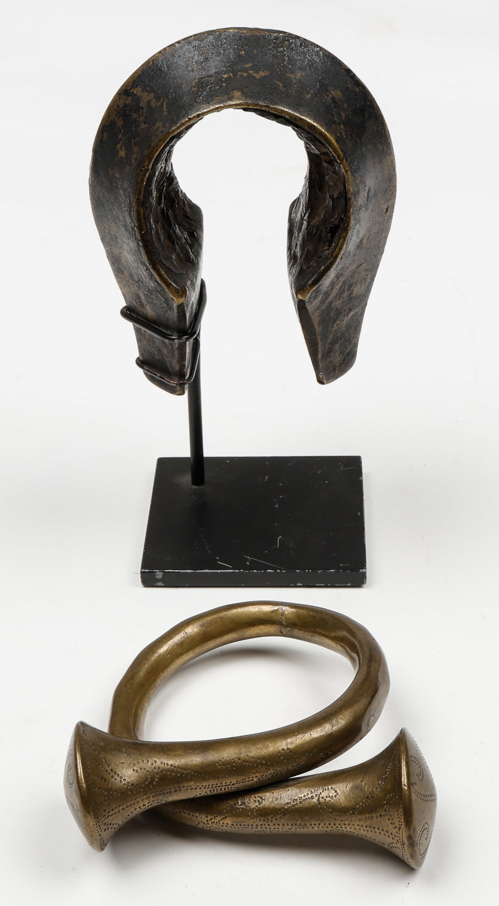 2 Oversized Brass/Bronze Bracelets, Northern India (1 of 5)