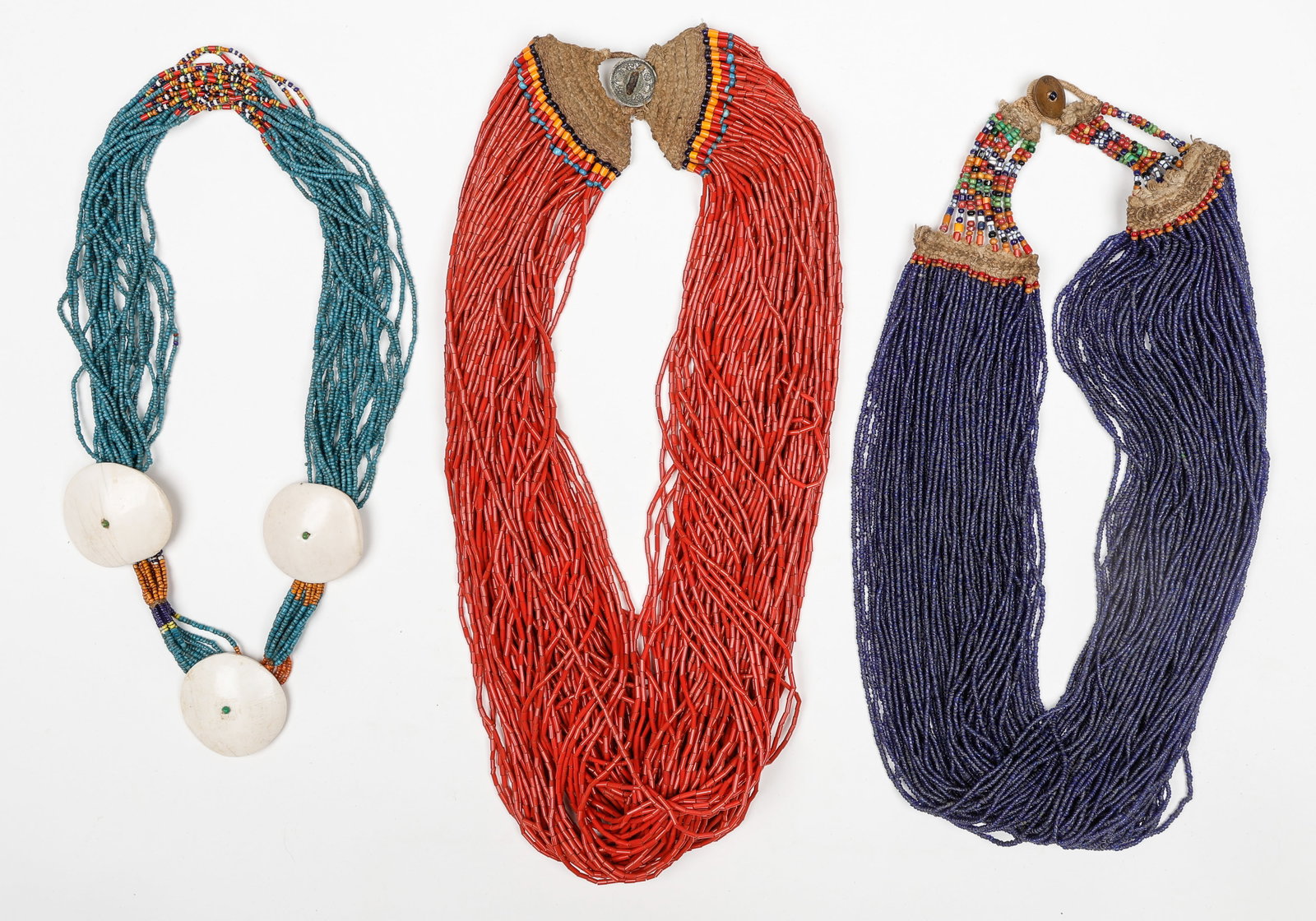 3 Konyak Trade Bead Necklaces, Nagaland/NE India (1 of 5)