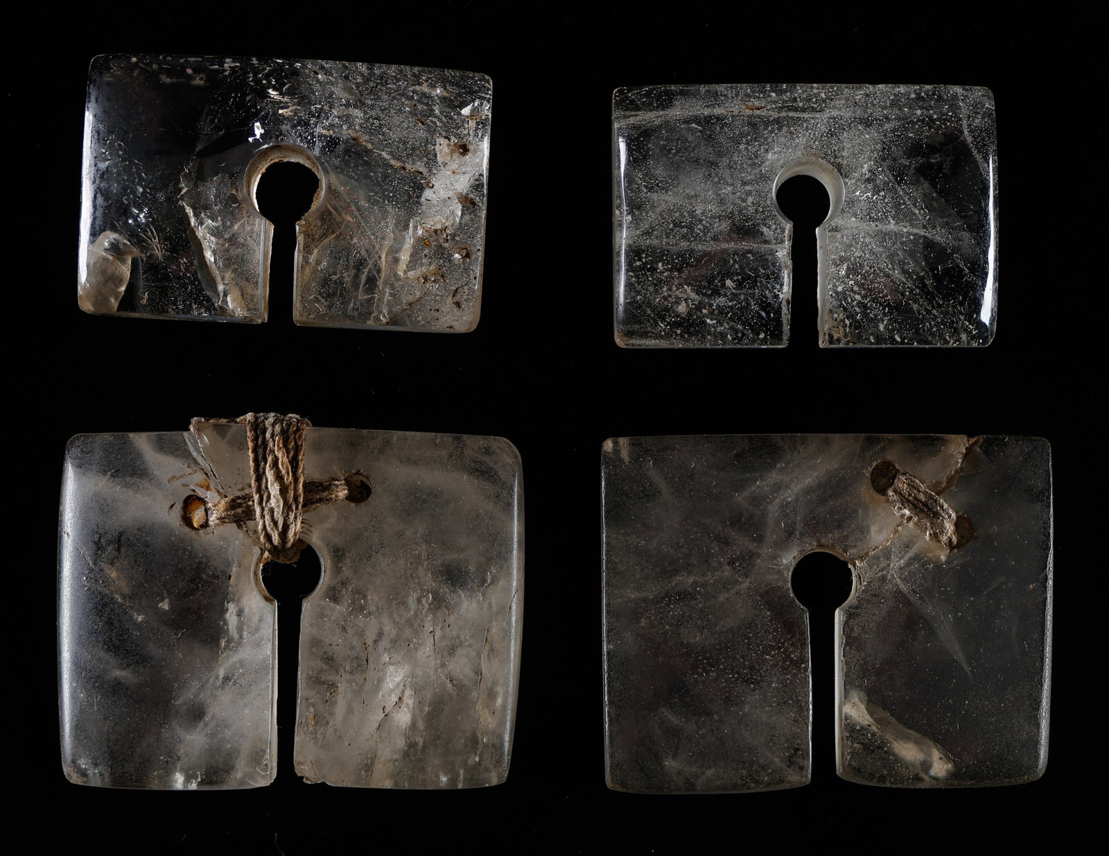 Ao Naga Crystal Ear Ornaments, Nagaland/NE India (2 Pairs) (1 of 4)