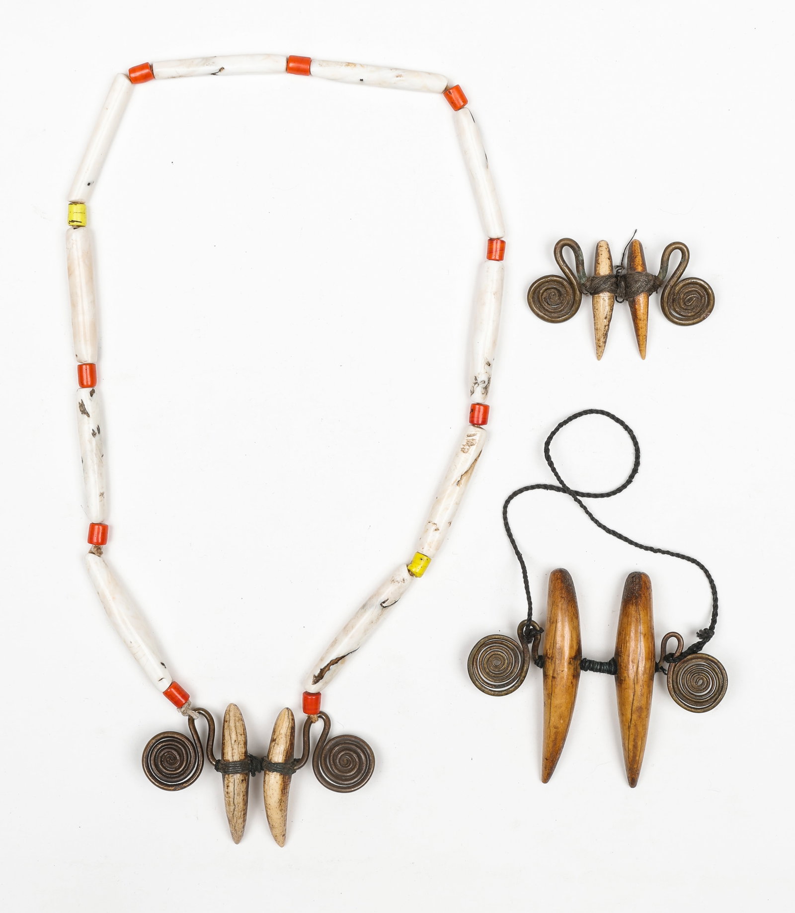 Chang Naga Warriors' Pendants and Necklace, NE India (3 Pieces) (1 of 4)