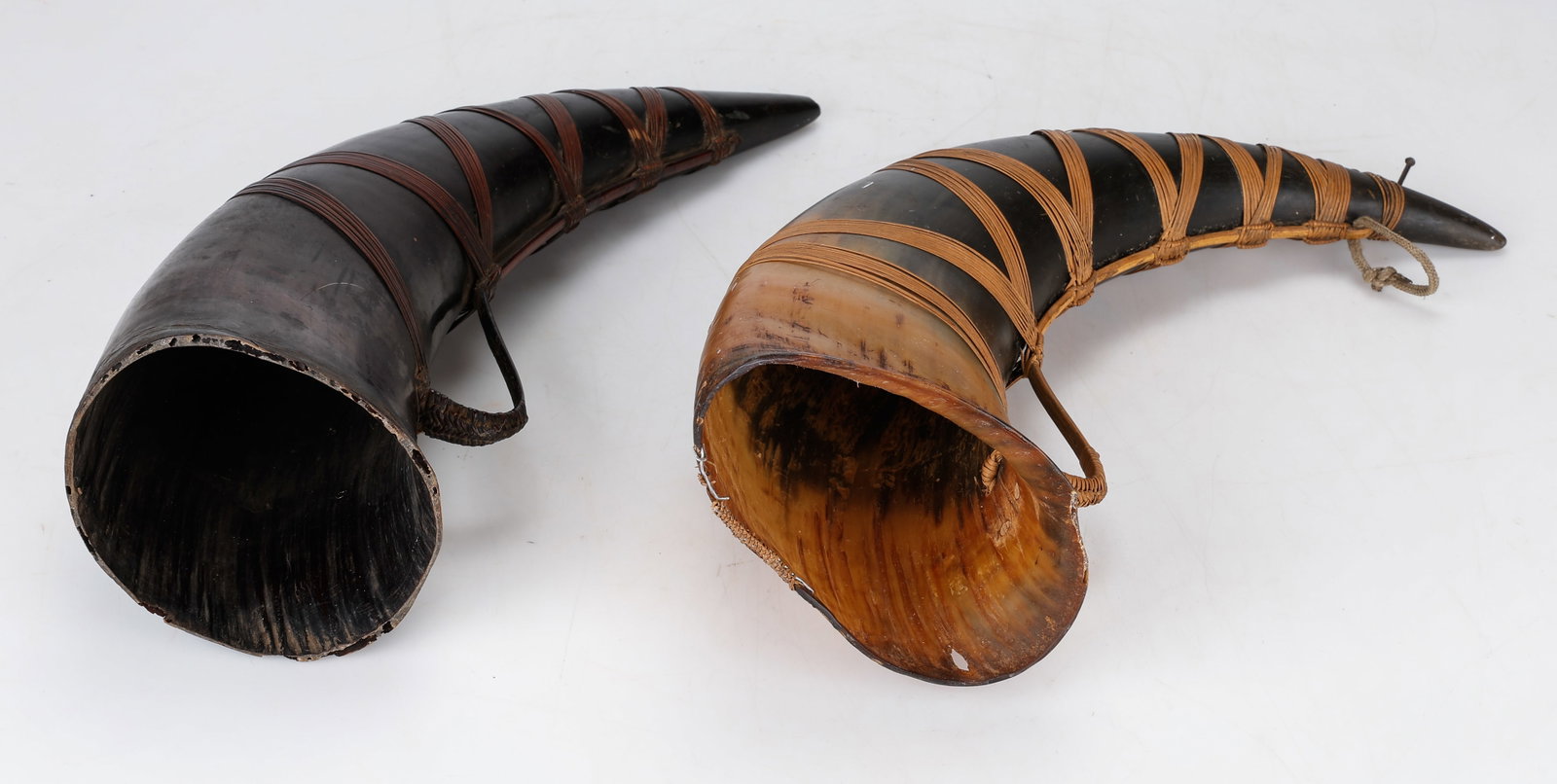 2 Chang Naga Horn Drinking Vessels, Nagaland/NE India (1 of 5)