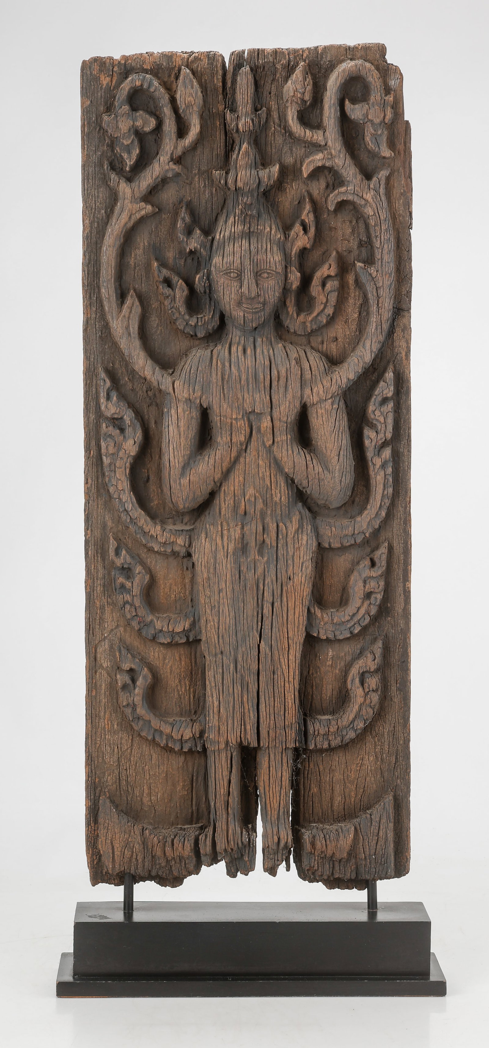Southeast Asian Buddhist Relief Carving, 41'' x 16'' x 2'' (1 of 3)