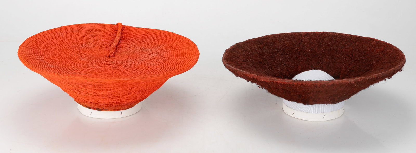 2 Zulu Women's Isicholo Hats, 20th C. (1 of 4)