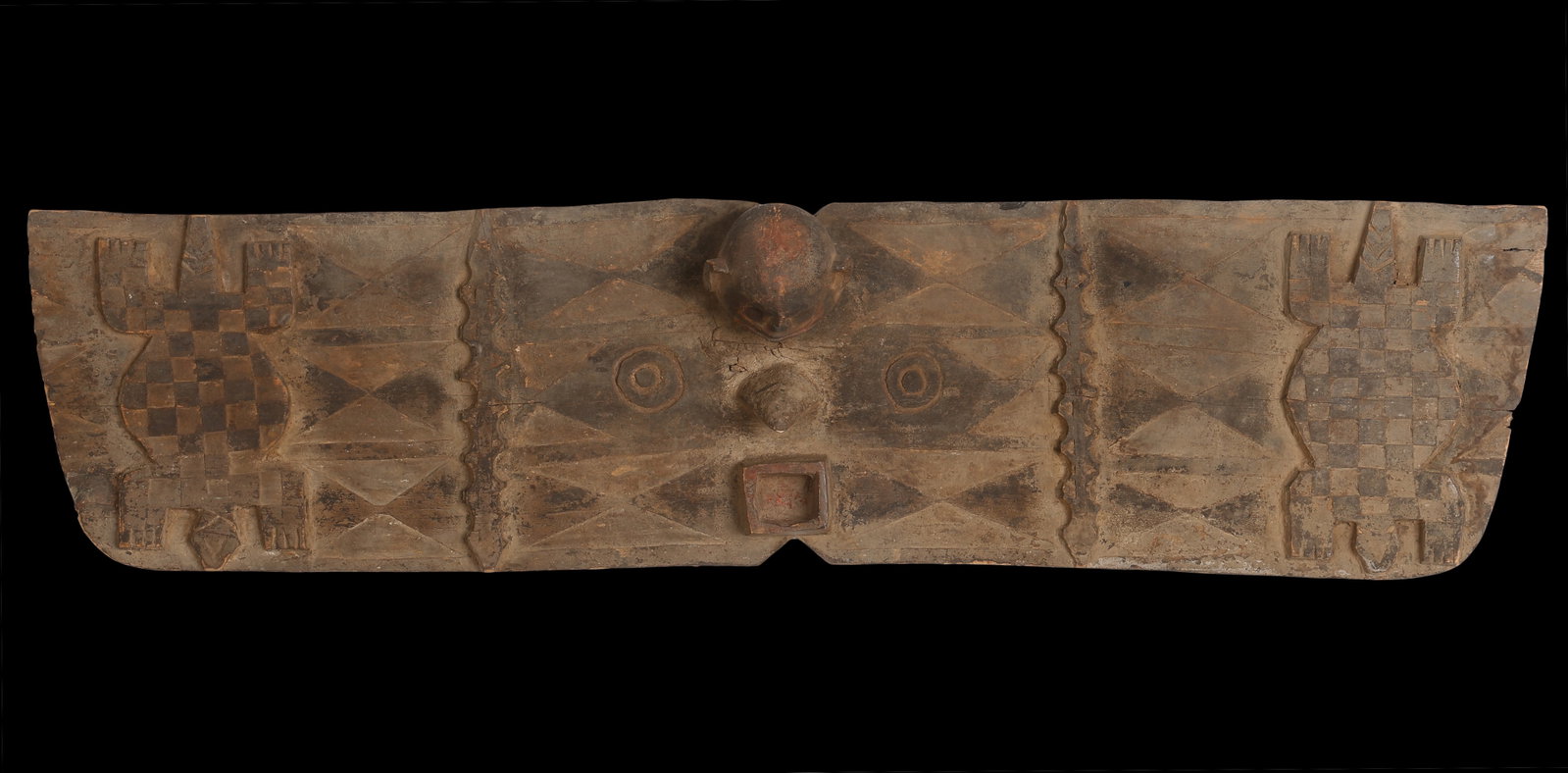 An Older Well-Used Bwa Hawk Mask, Burkina Faso, L: 44" (1 of 3)