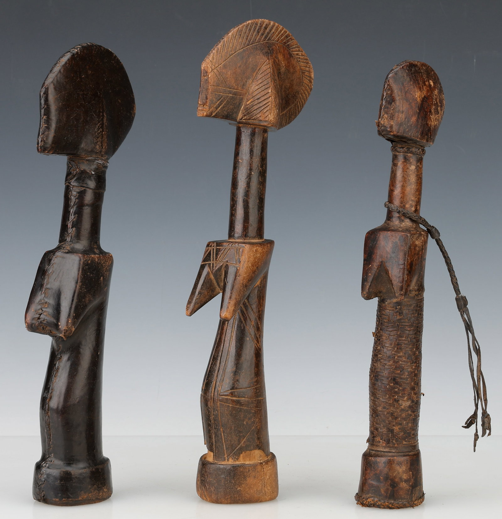 3 Mossi Dolls, Burkina Faso, H:12.75"-14" (1 of 4)