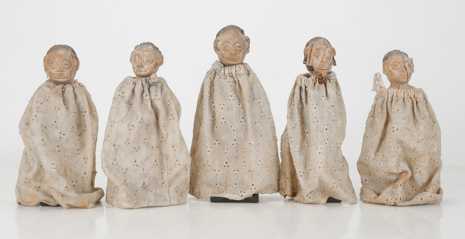 Family of Dressed Fon Hovi Sacred Dolls, Benin (1 of 6)