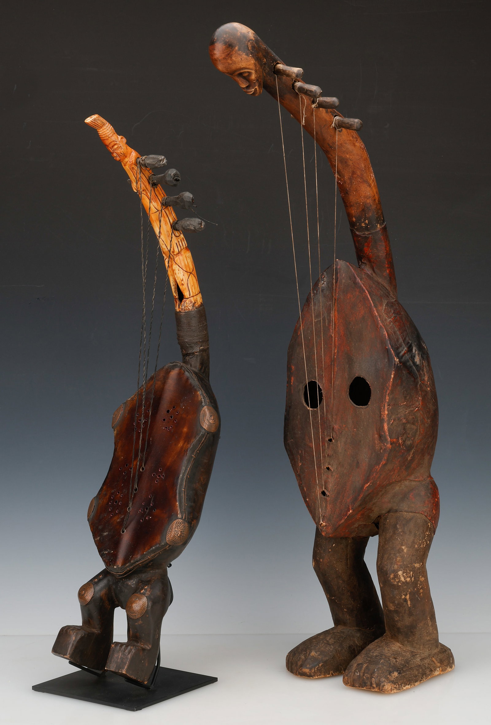 African Ngbaka And Mangbetu Figural Harps, Democratic Republic of the Congo (1 of 6)