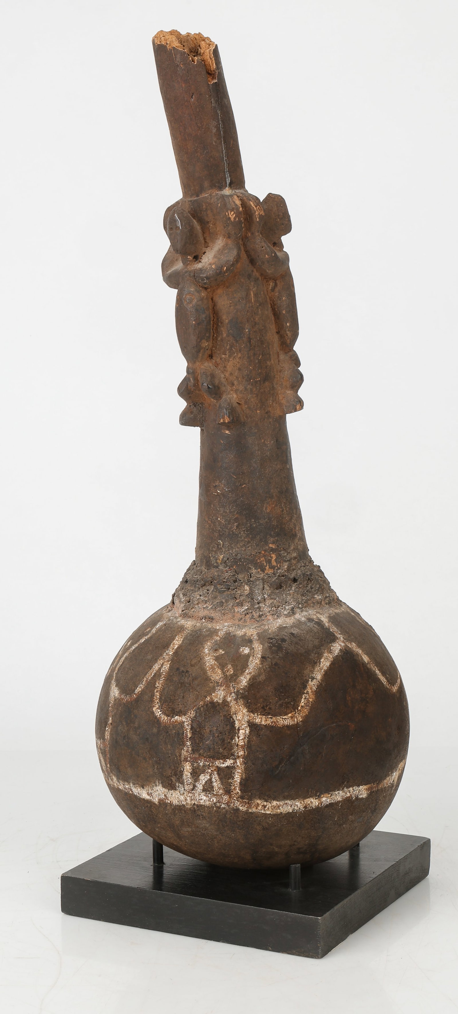 Ritual Gourd, Grassfields, Cameroon, Estate of Edward Albee, H: 23" (1 of 4)