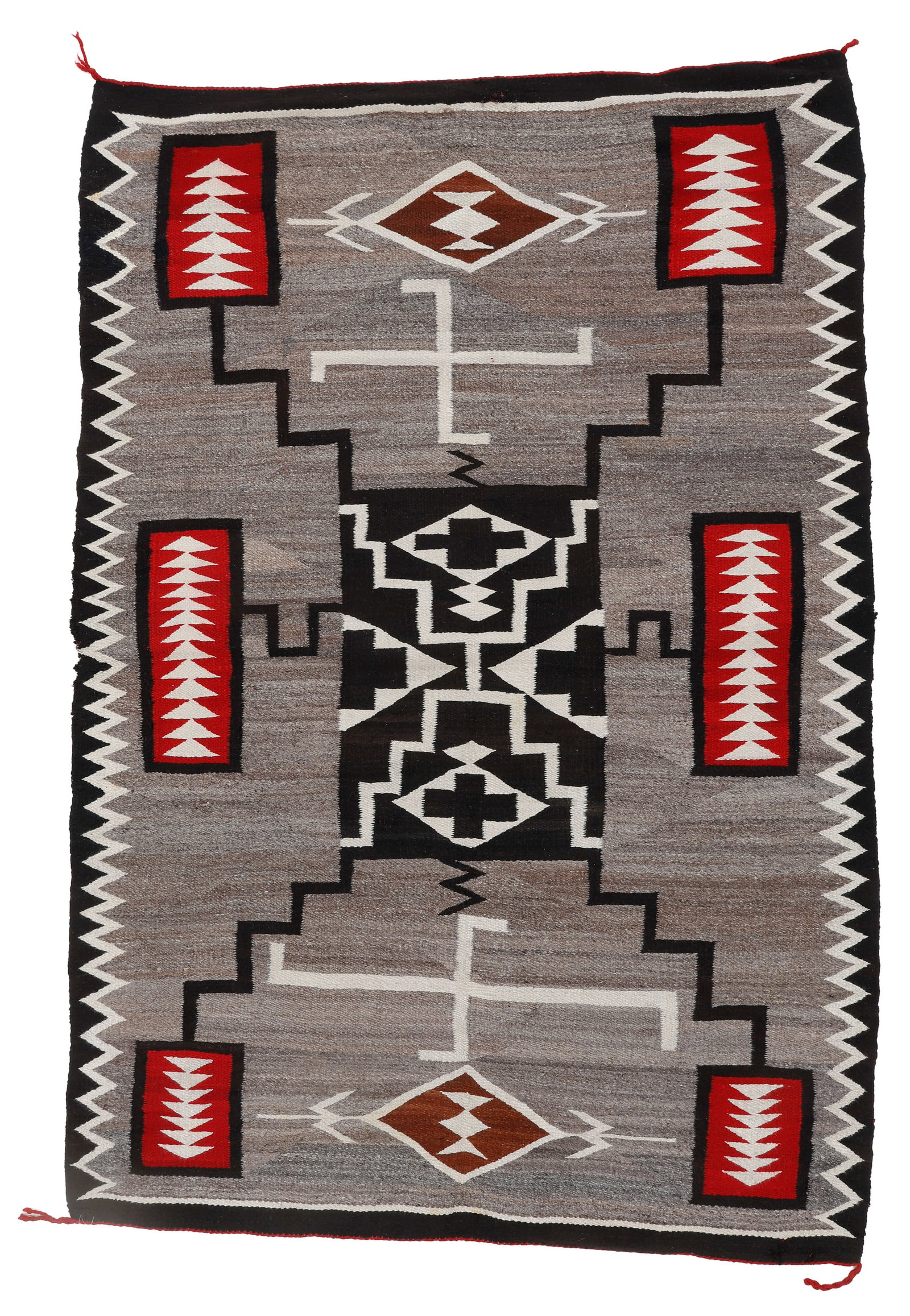 Navajo Rug, Storm Pattern, Ca. 1920's/30's, 4'8'' x 6'7'' (1 of 4)