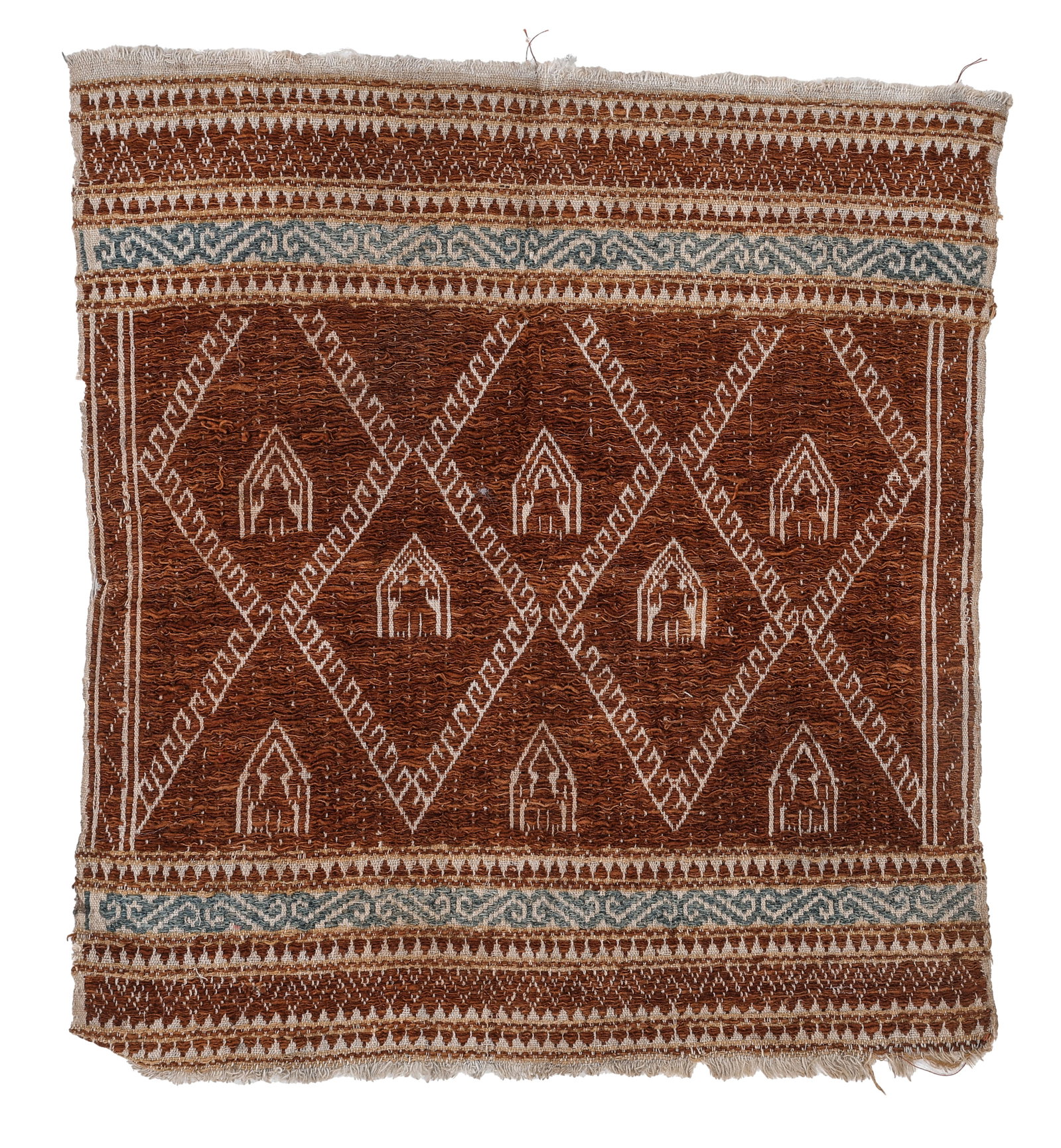 Tampan Ceremonial Ship Cloth, Kroe Region, Southern Sumatra, Indonesia, Early 20th C. (1 of 2)