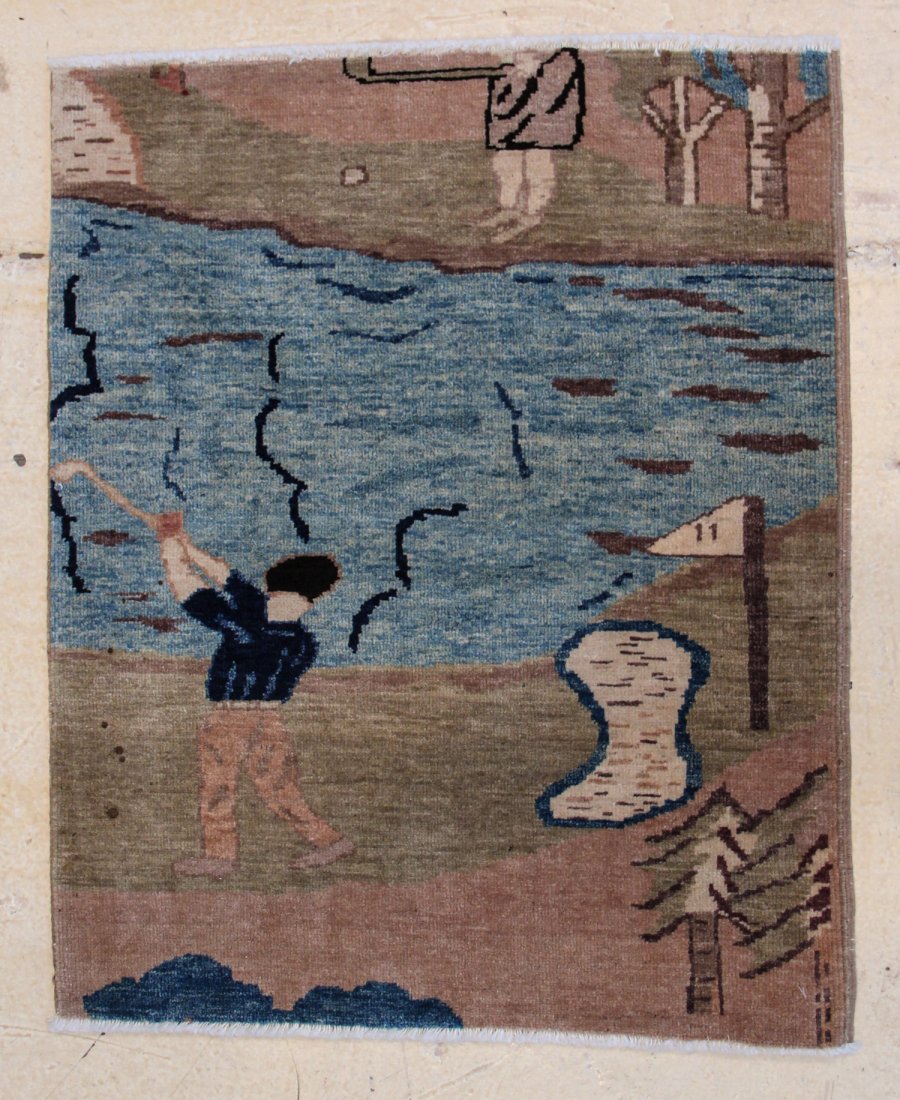 Six Handwoven Golf Rugs - 2