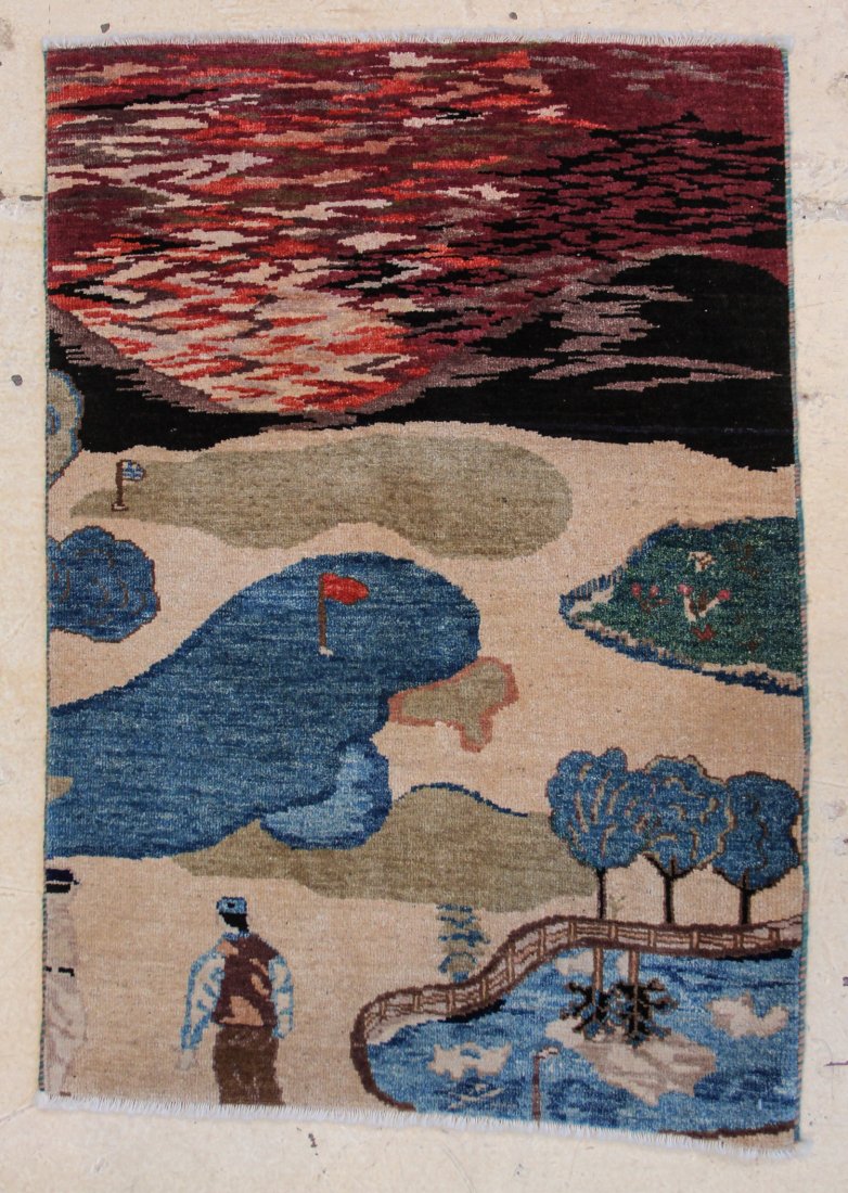 Six Handwoven Golf Rugs - 3