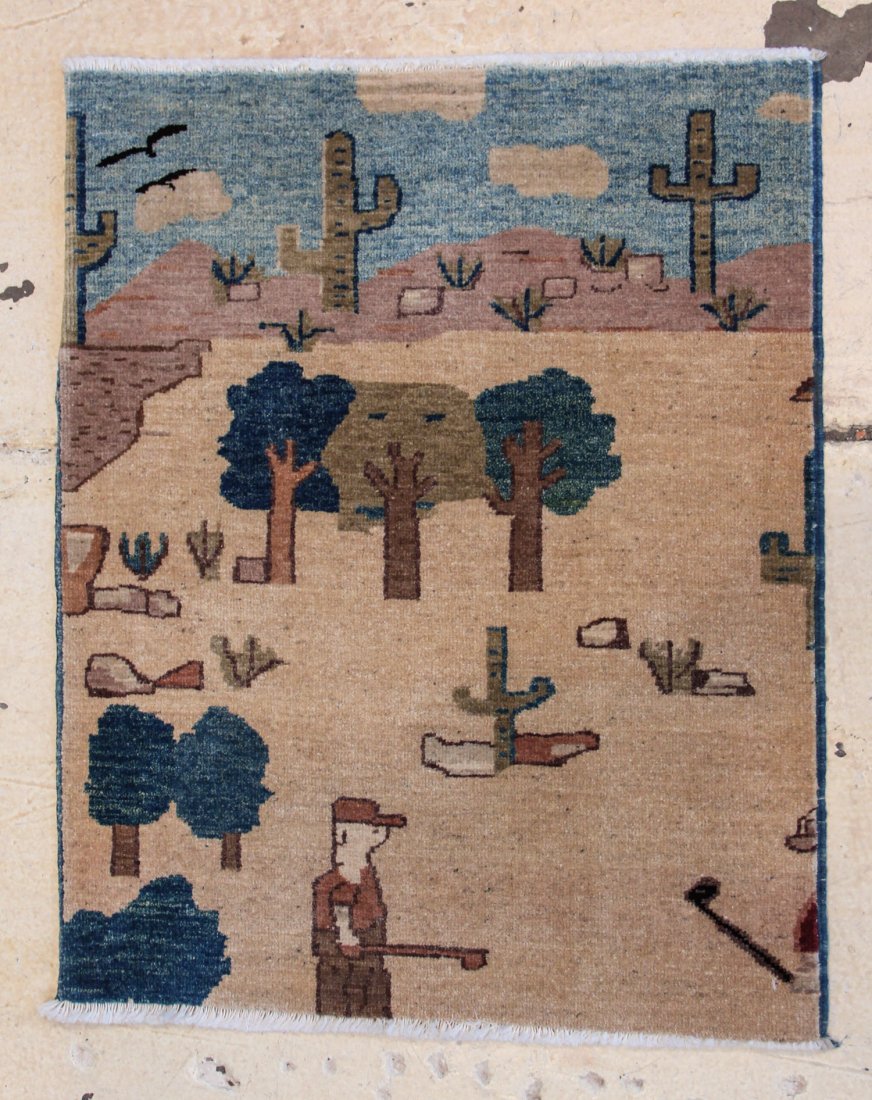 Six Handwoven Golf Rugs - 4