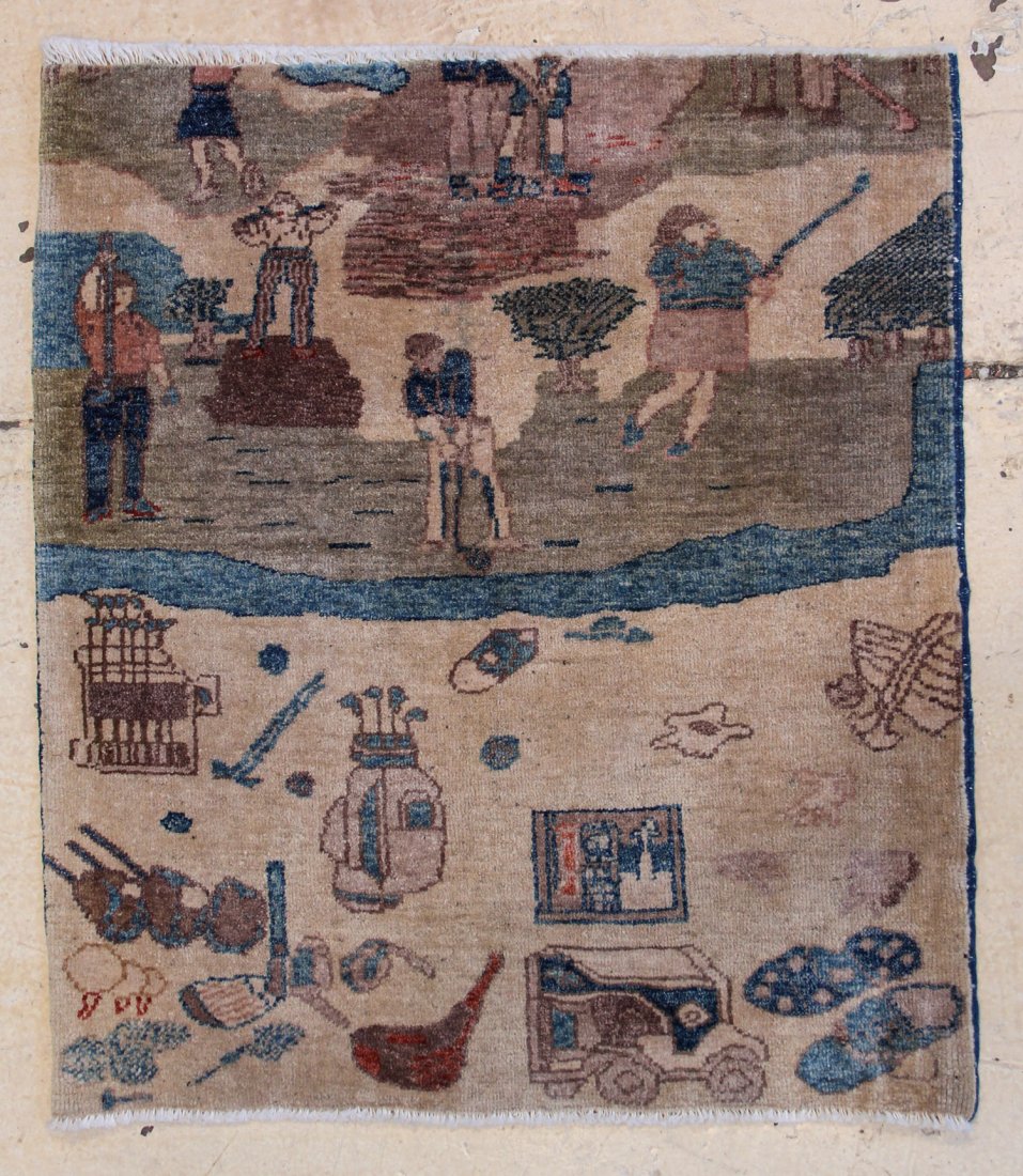 Six Handwoven Golf Rugs - 6