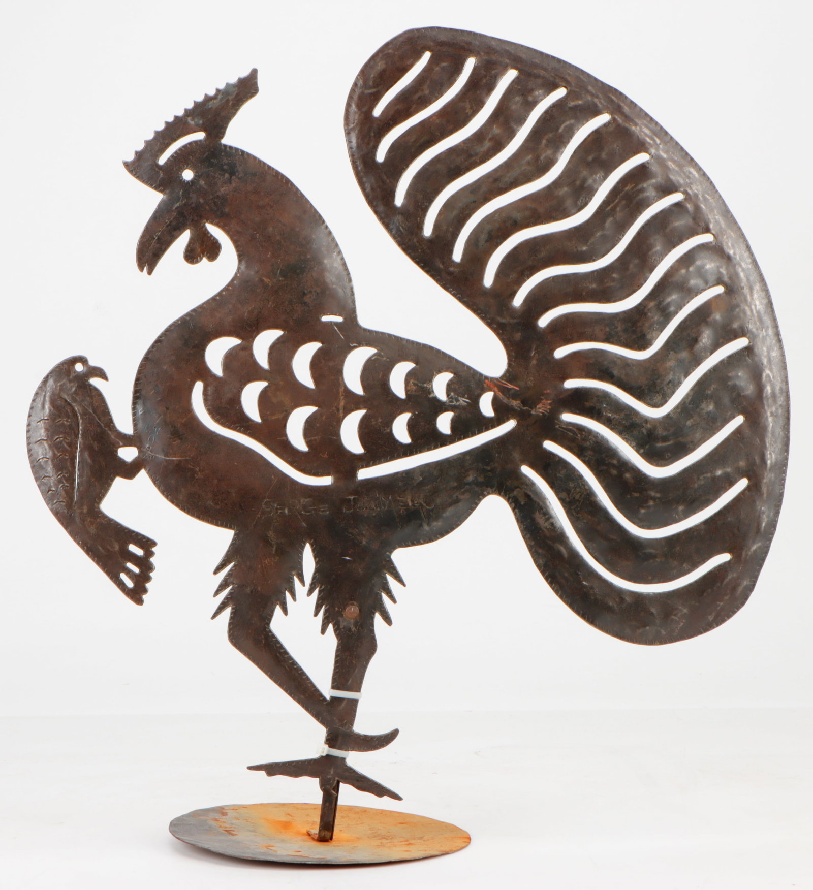 Serge Jolimeau (Haitian/Haiti) Rooster and Bird, Circa 1990's (1 of 3)