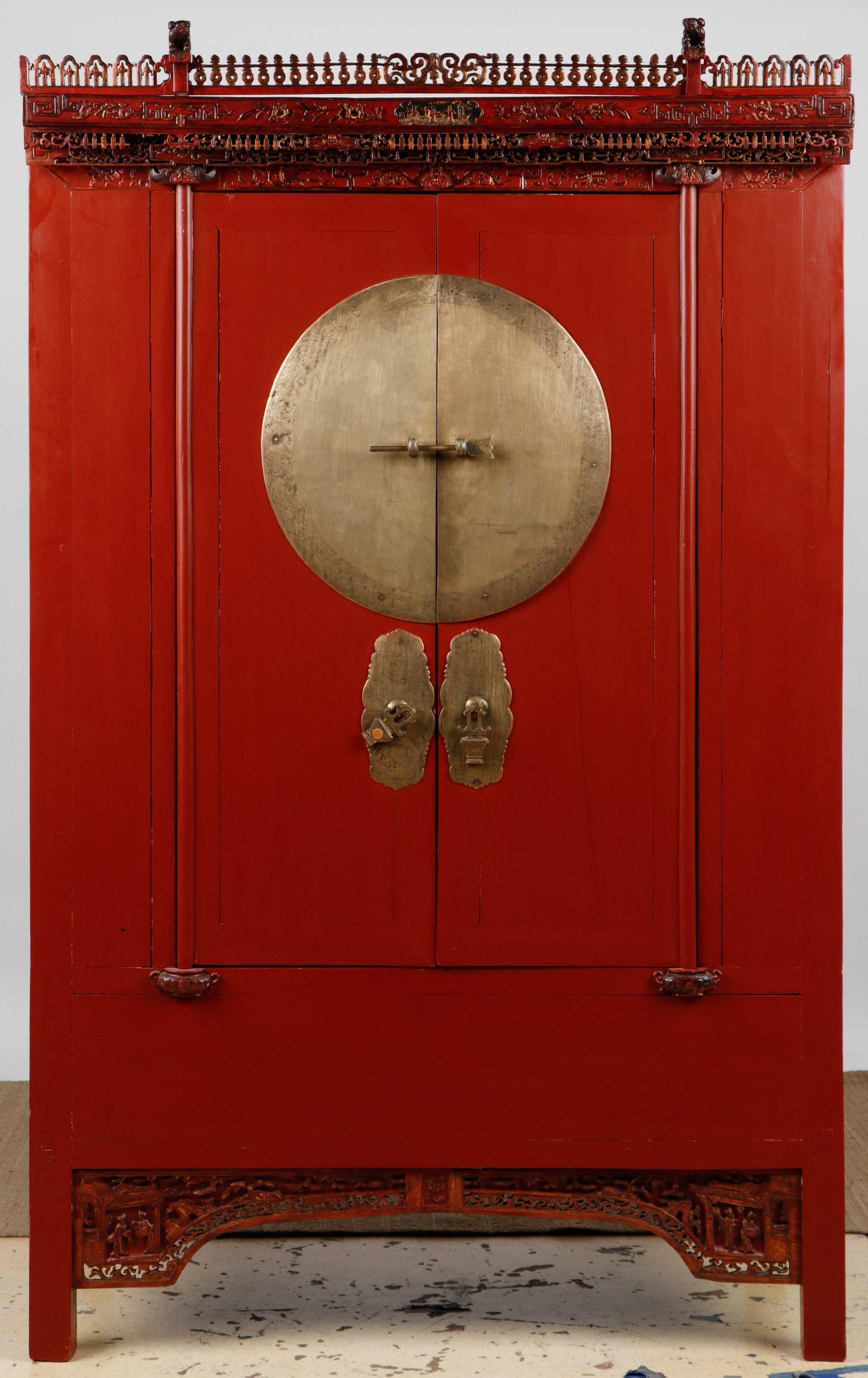 Chinese Red Lacquer Wedding Cabinet (1 of 8)
